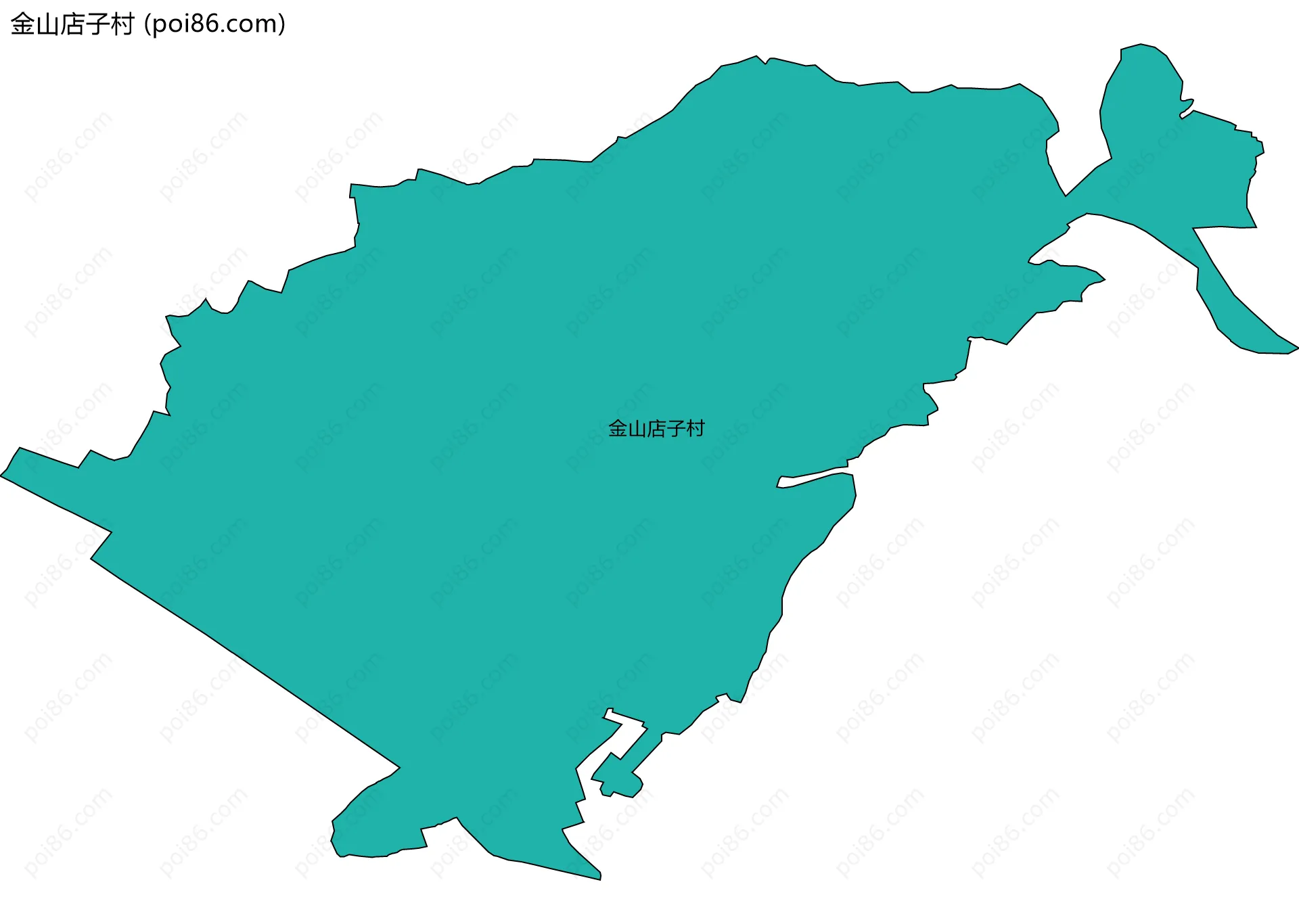 金山店子村边界地图
