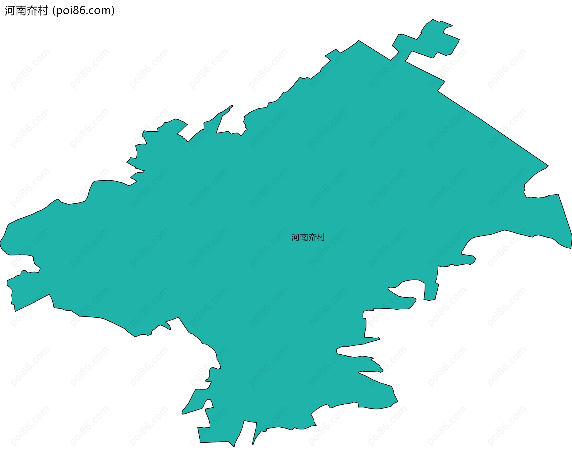 河南夼村边界地图