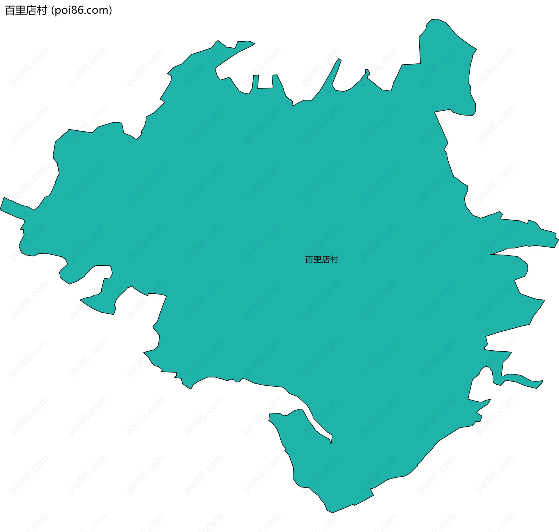 百里店村边界地图