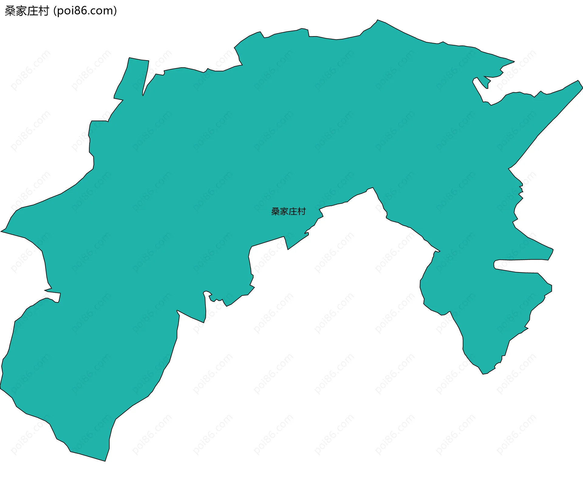 桑家庄村边界地图