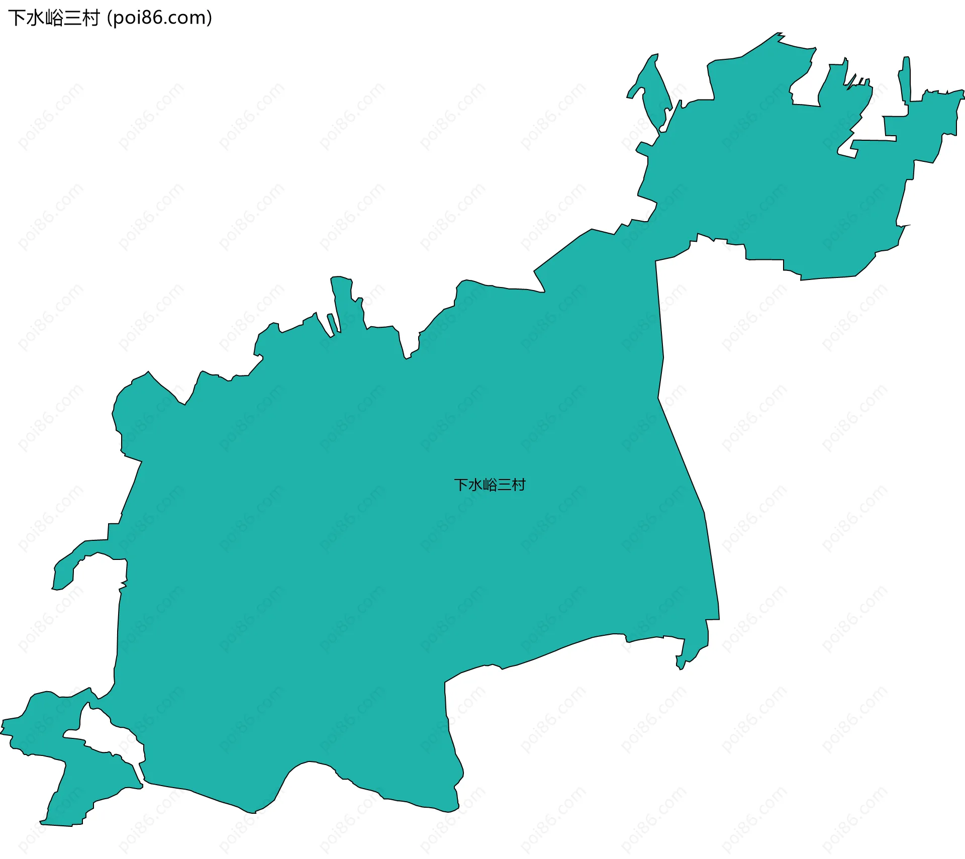 下水峪三村边界地图