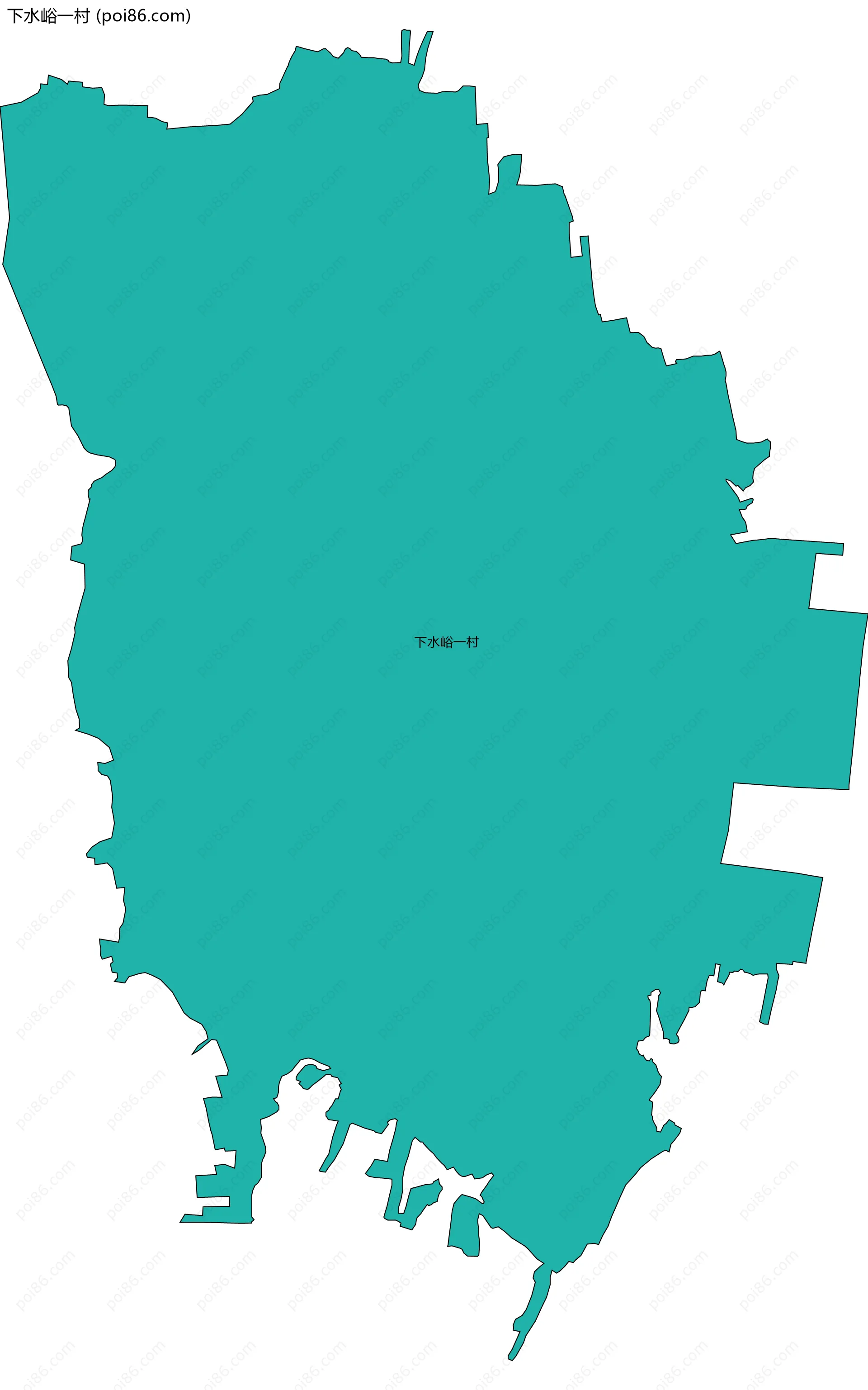 下水峪一村边界地图