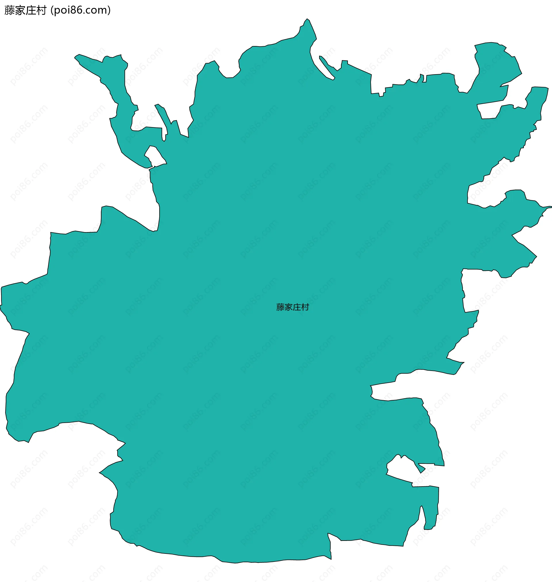 藤家庄村边界地图