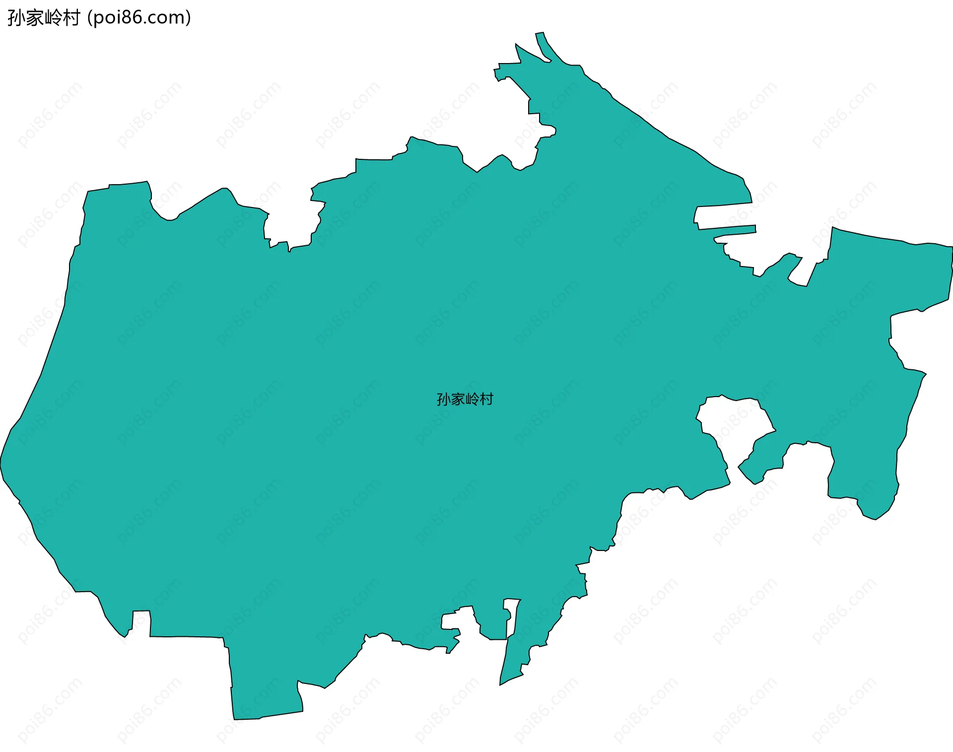 孙家岭村边界地图