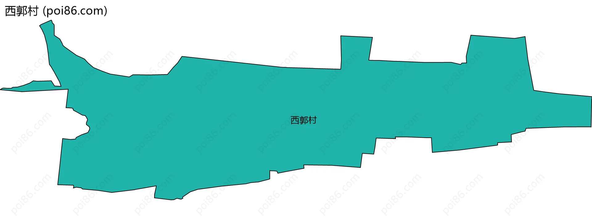 西郭村边界地图