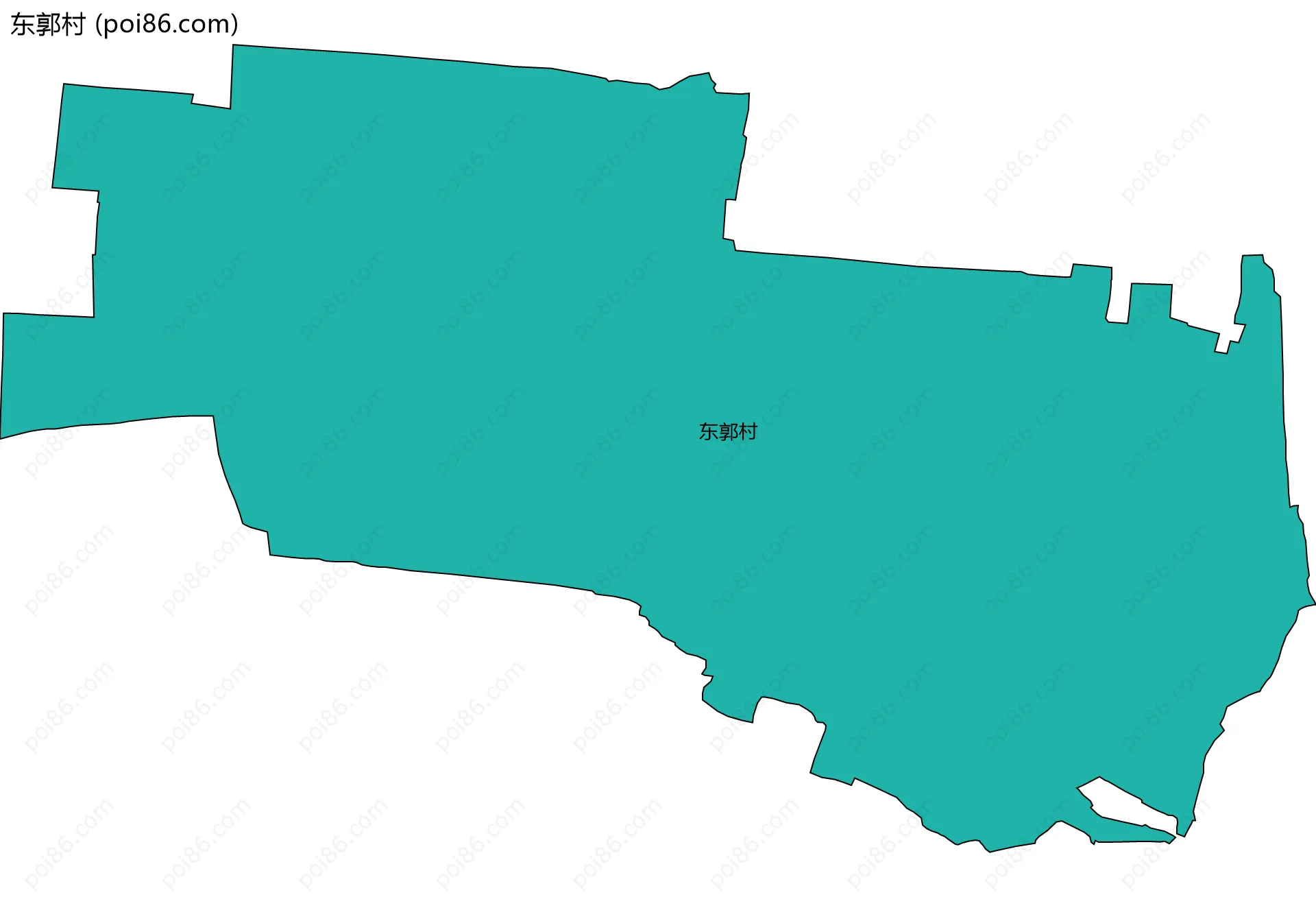 东郭村边界地图
