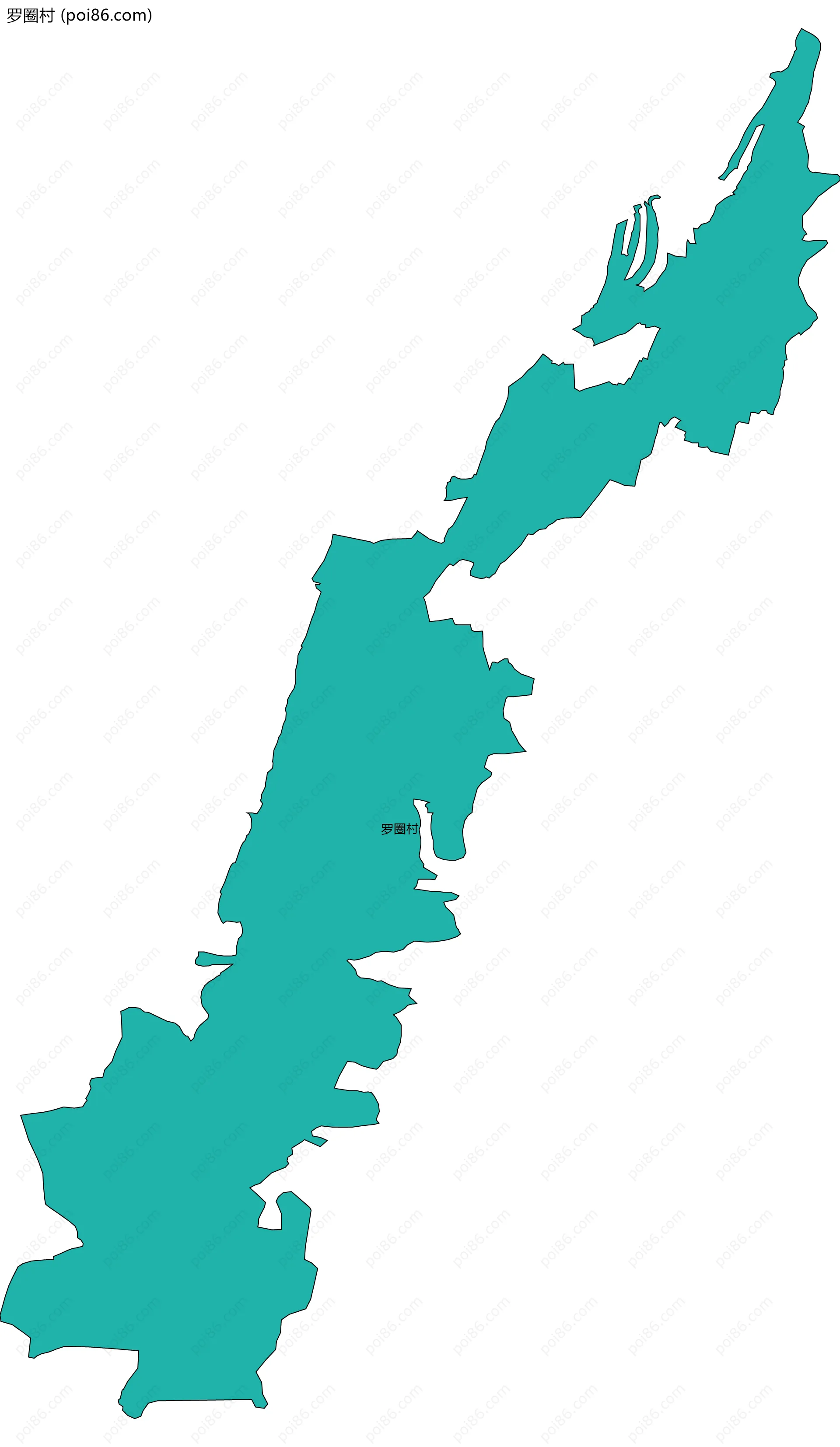 罗圈村边界地图