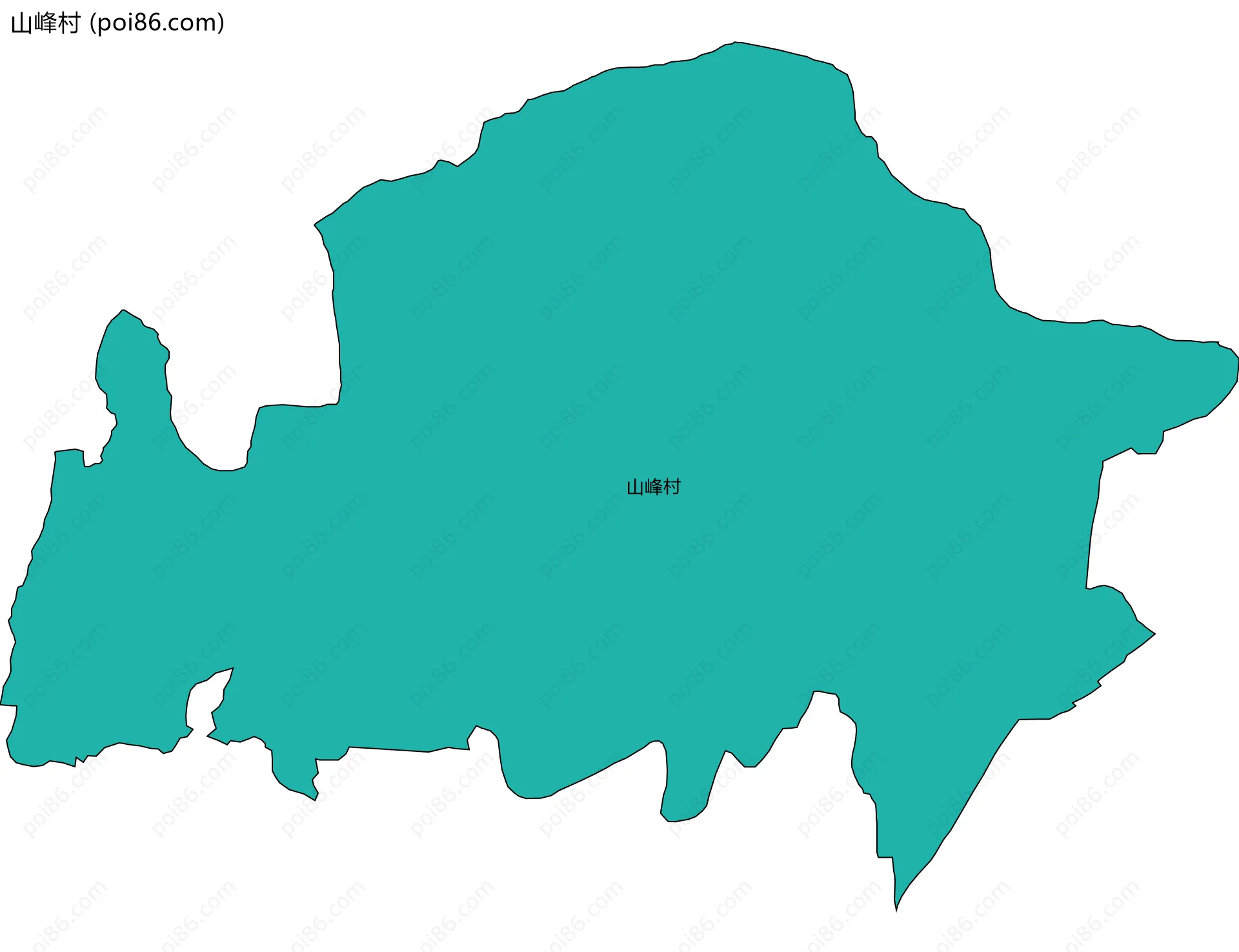 山峰村边界地图