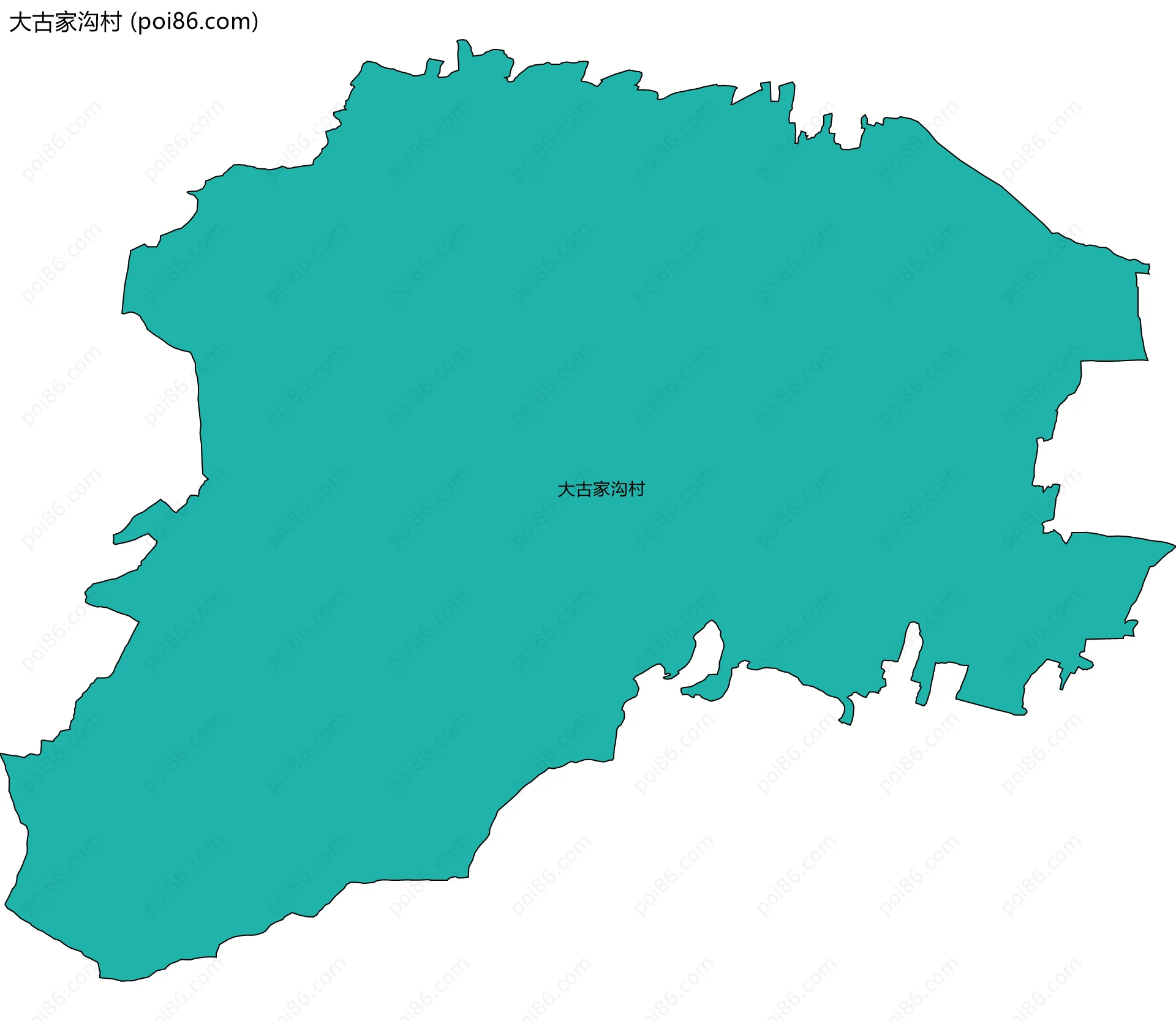 大古家沟村边界地图