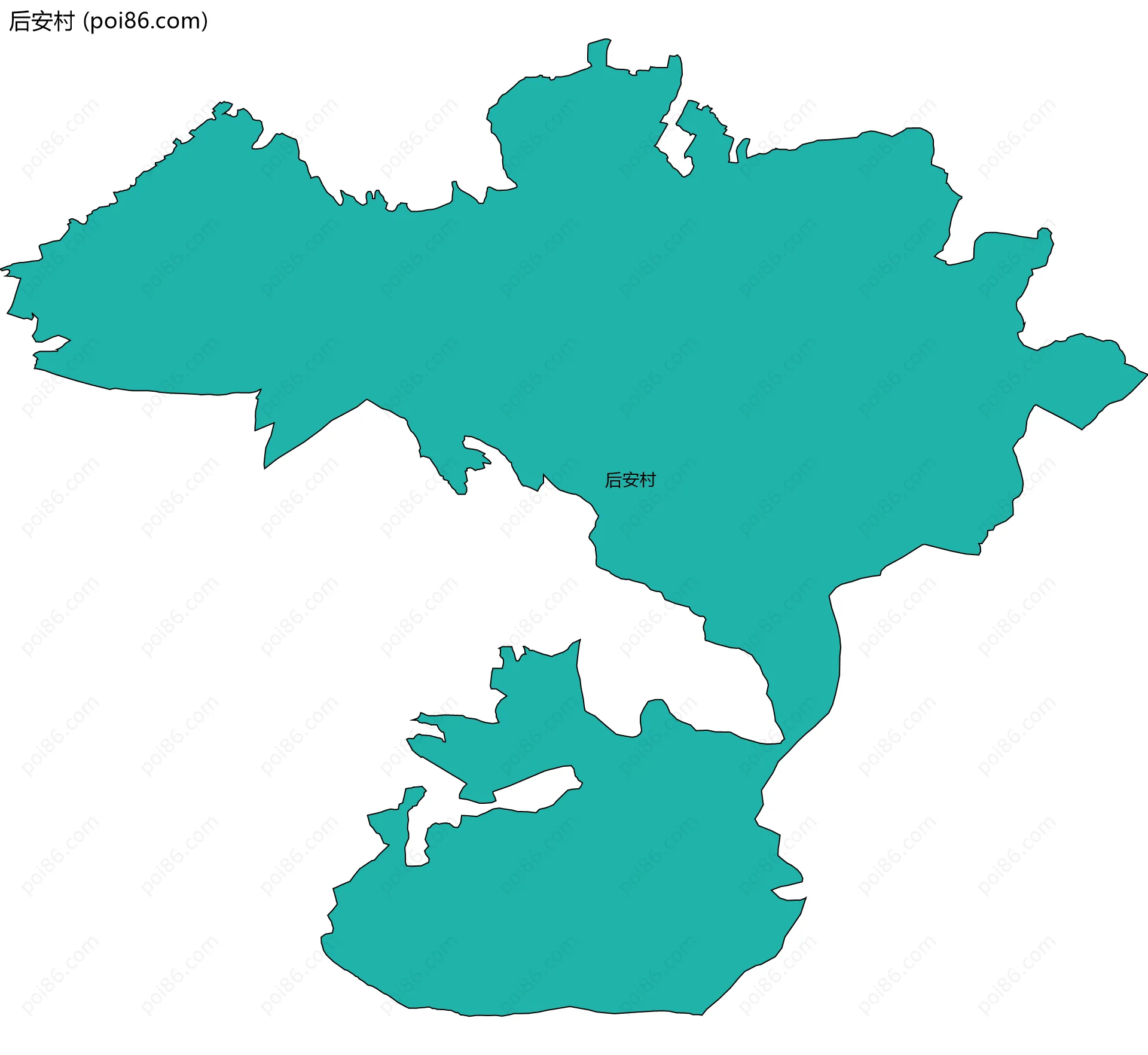 后安村边界地图