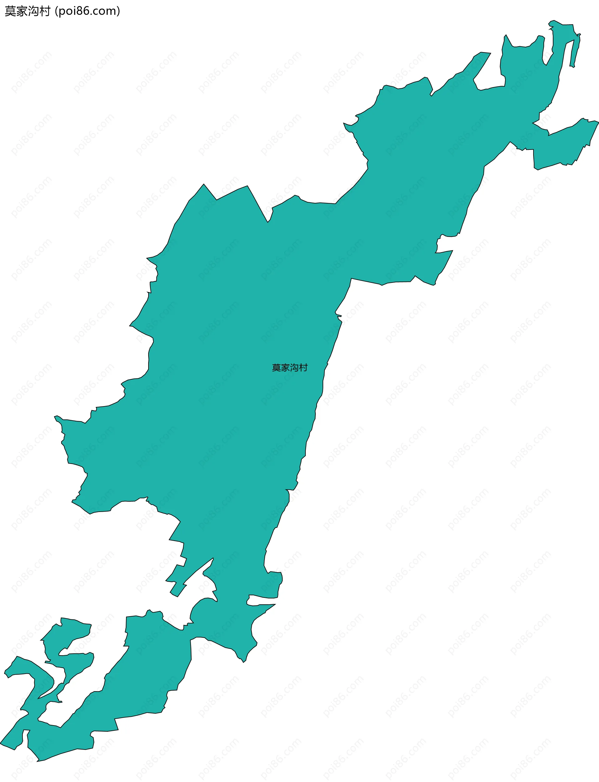 莫家沟村边界地图