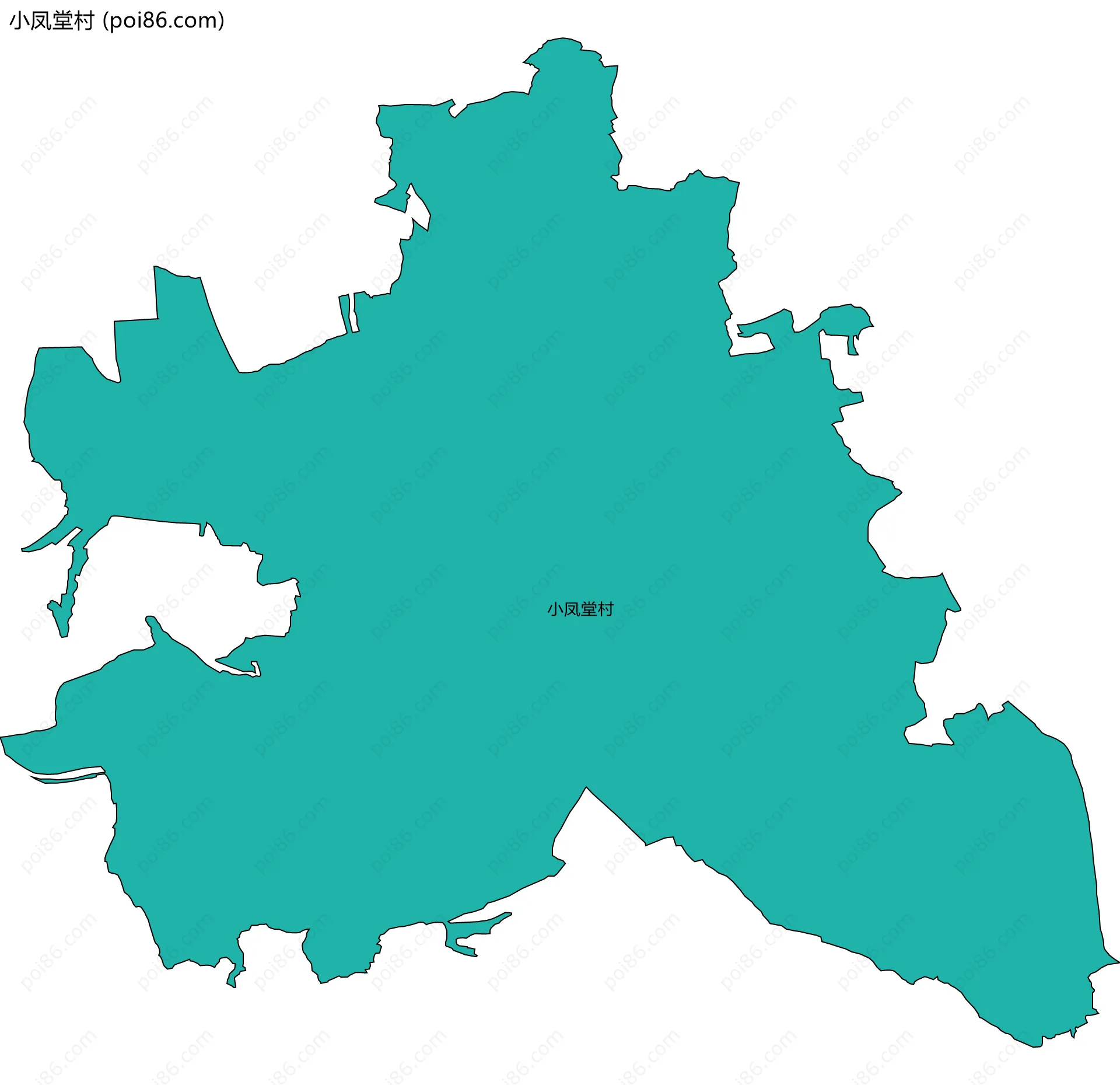 小凤堂村边界地图