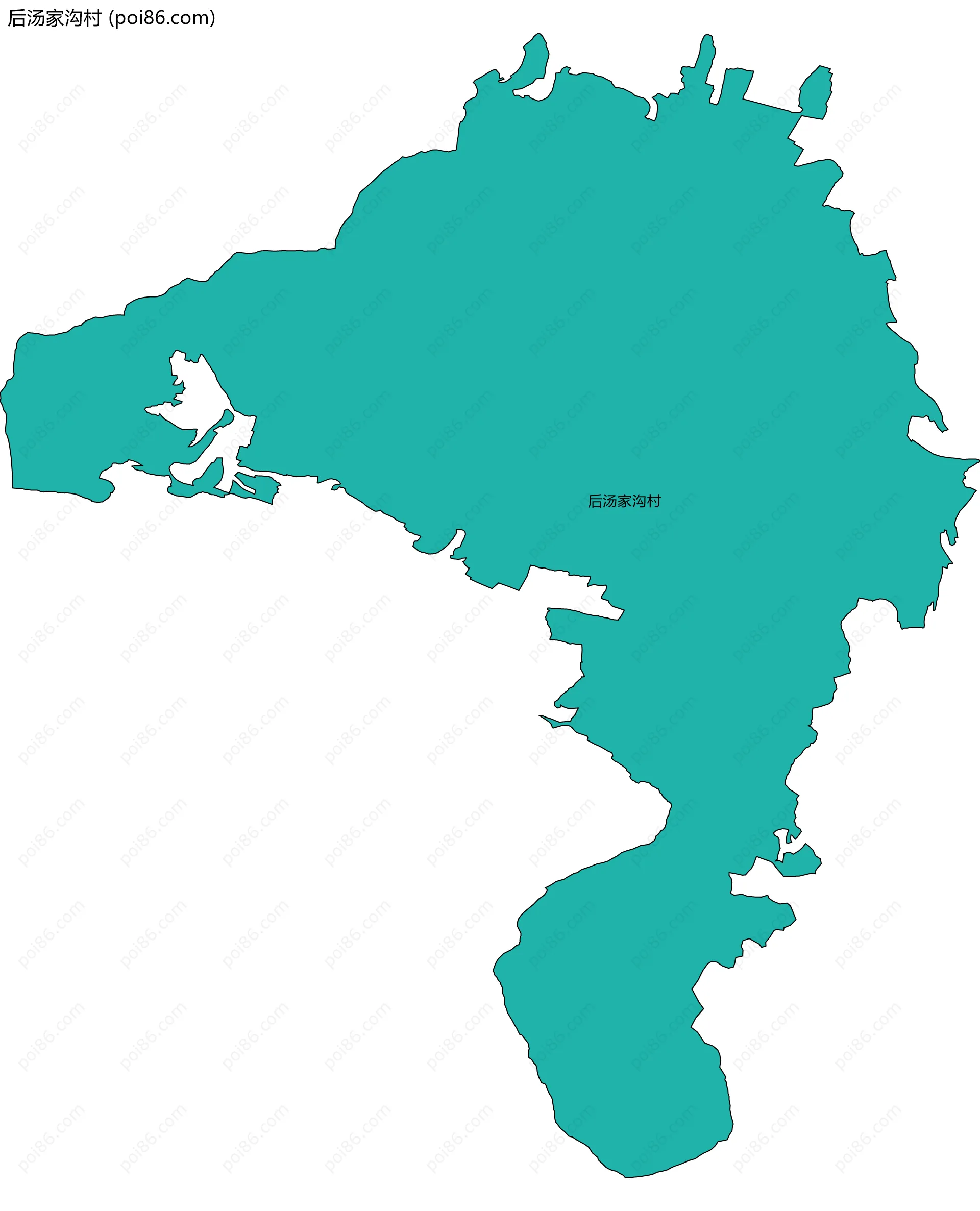 后汤家沟村边界地图