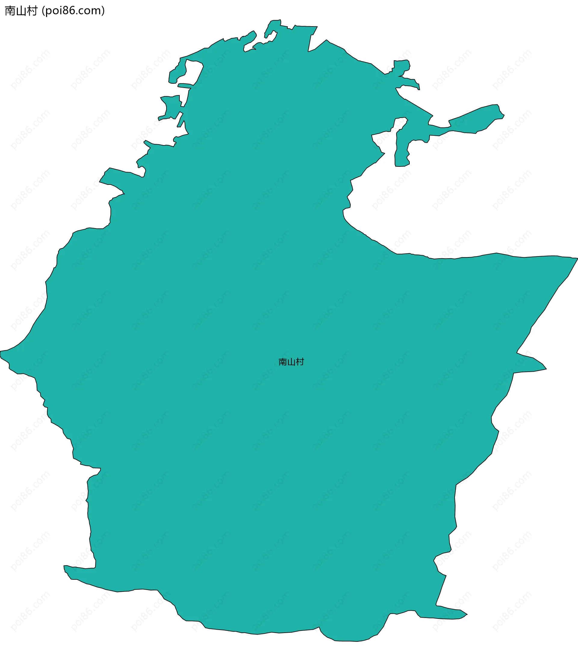 南山村边界地图