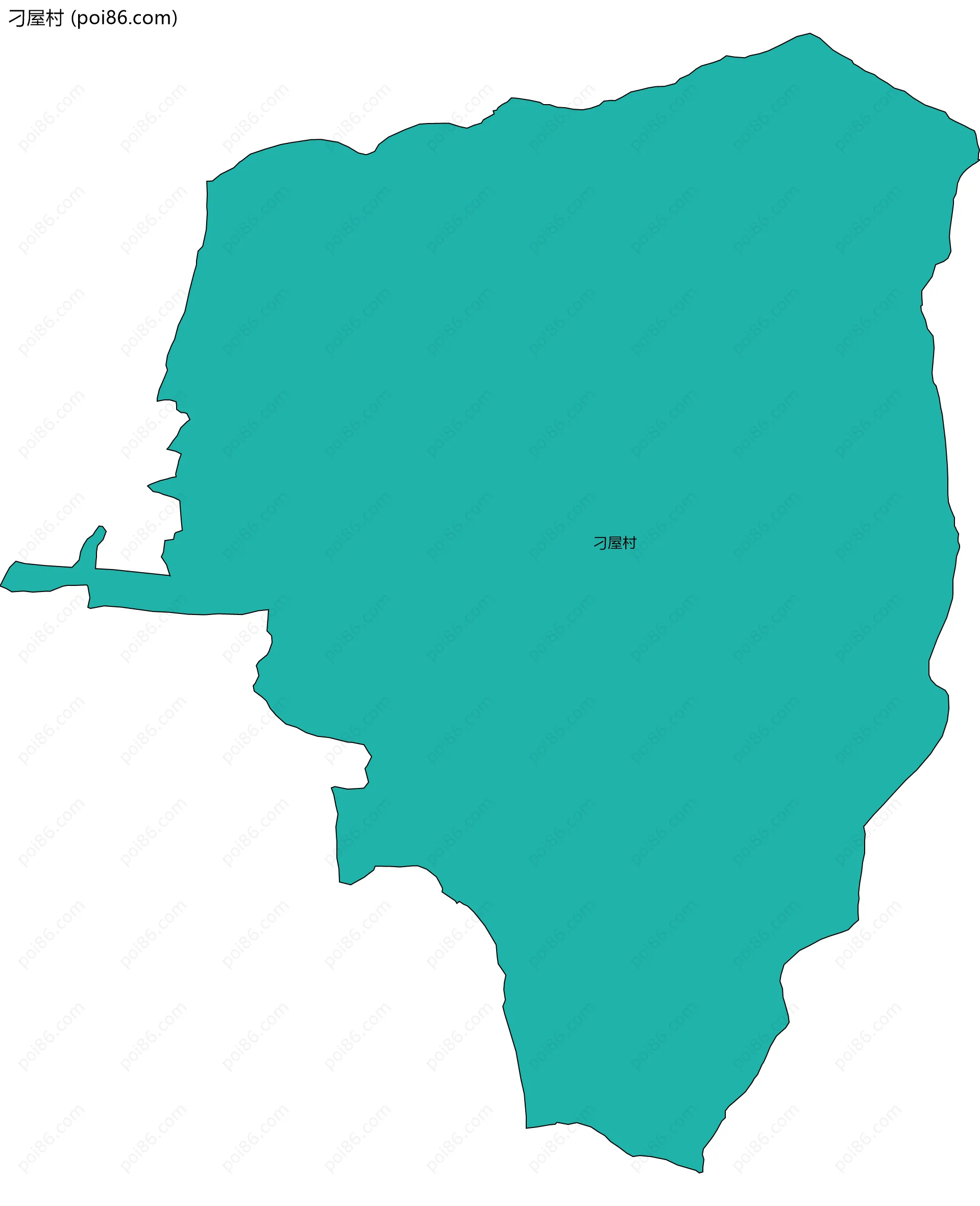 刁屋村边界地图