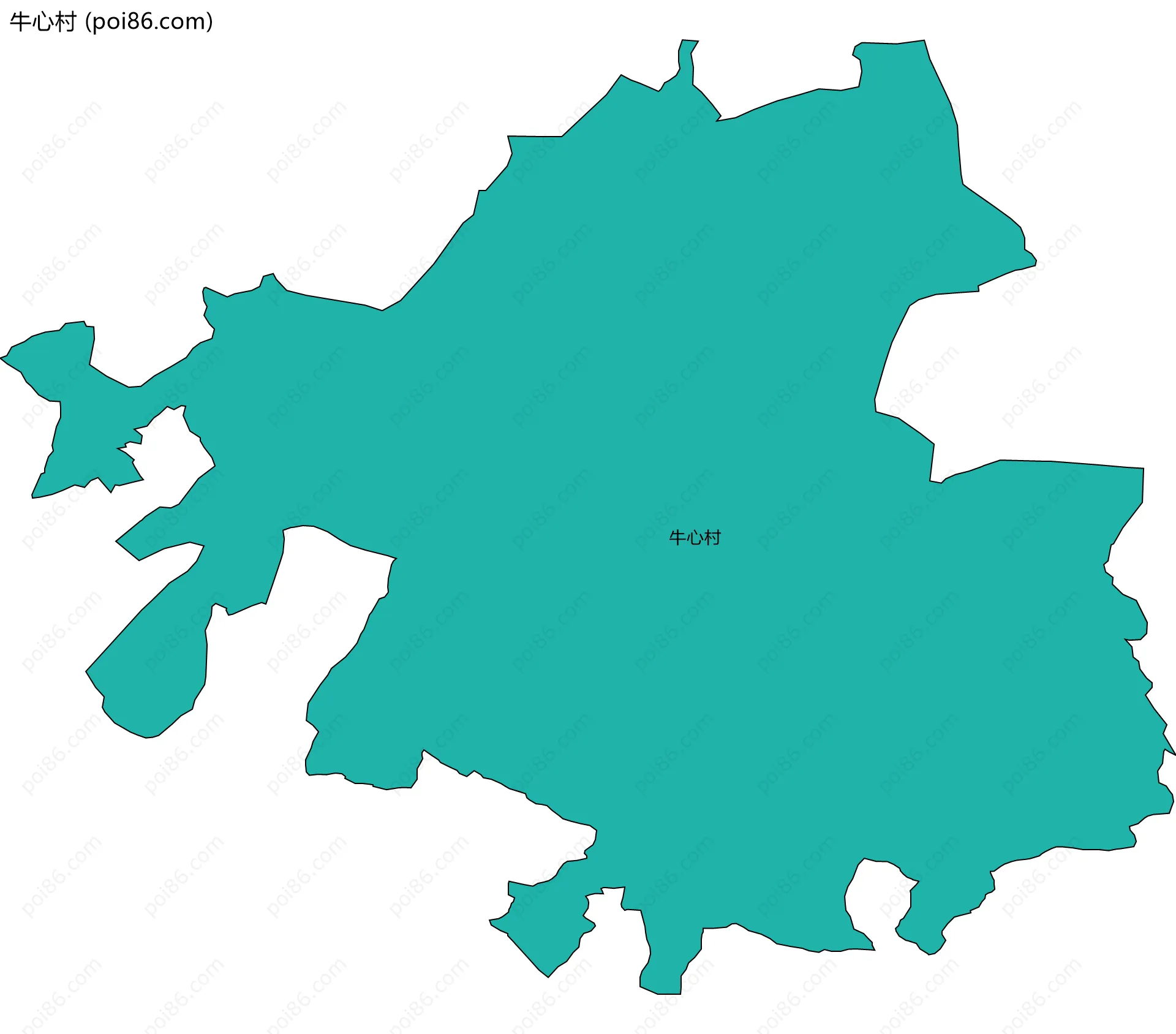 牛心村边界地图