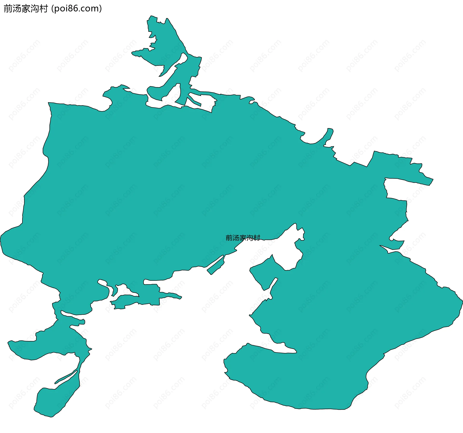 前汤家沟村边界地图