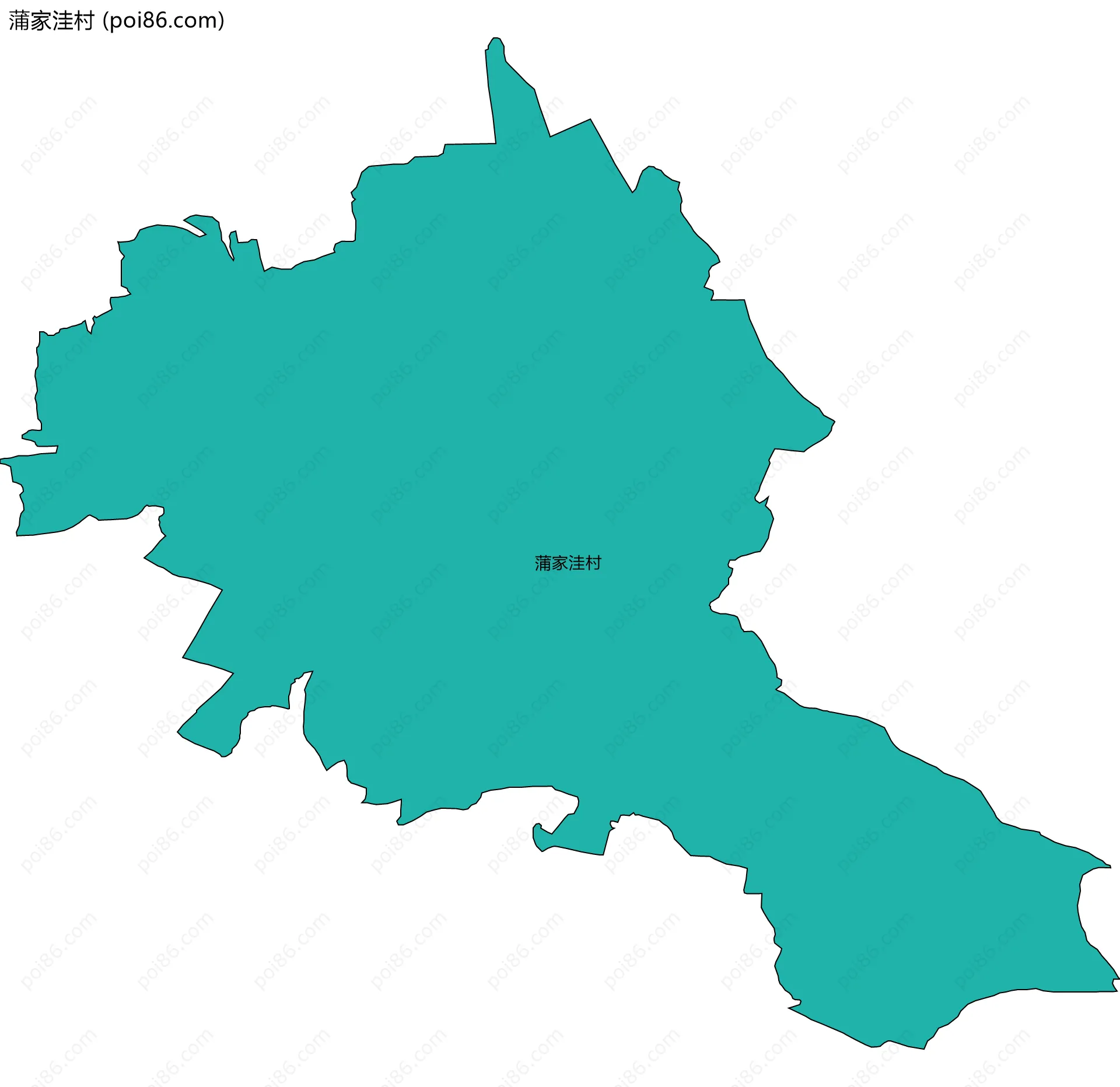 蒲家洼村边界地图