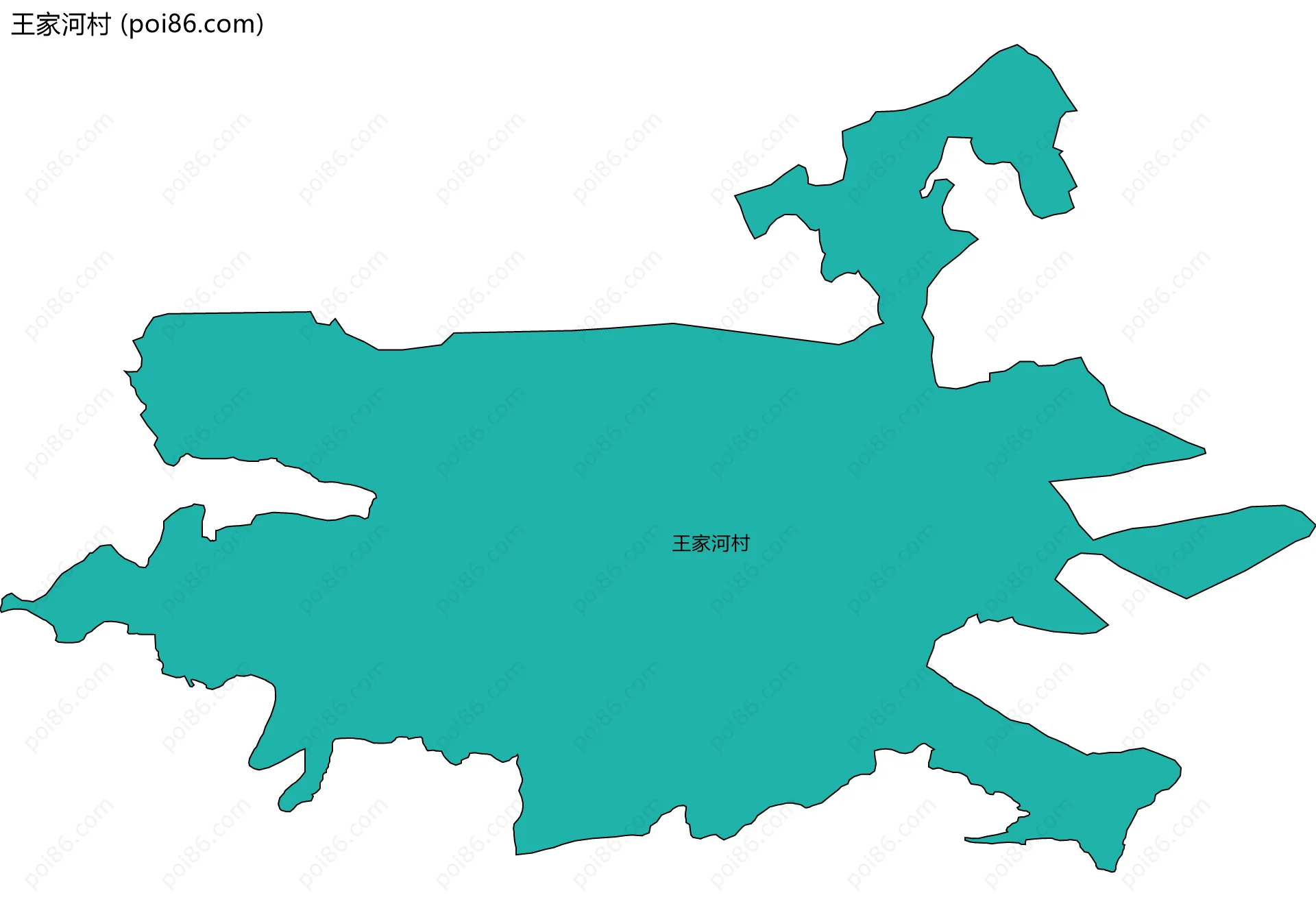 王家河村边界地图