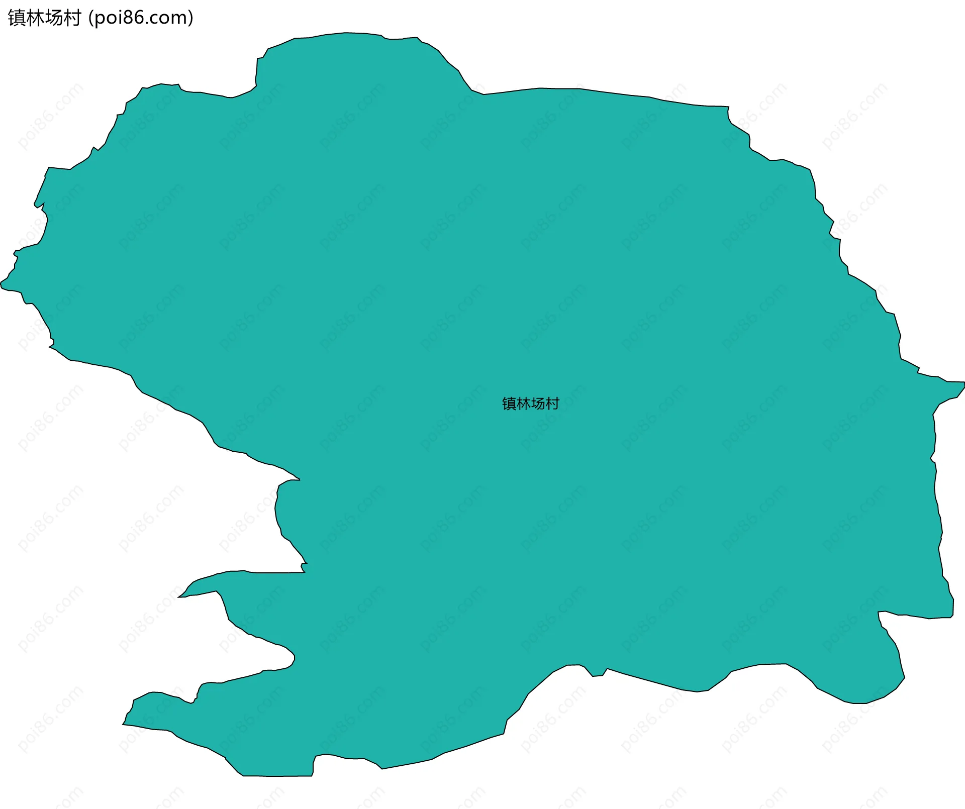 镇林场村边界地图