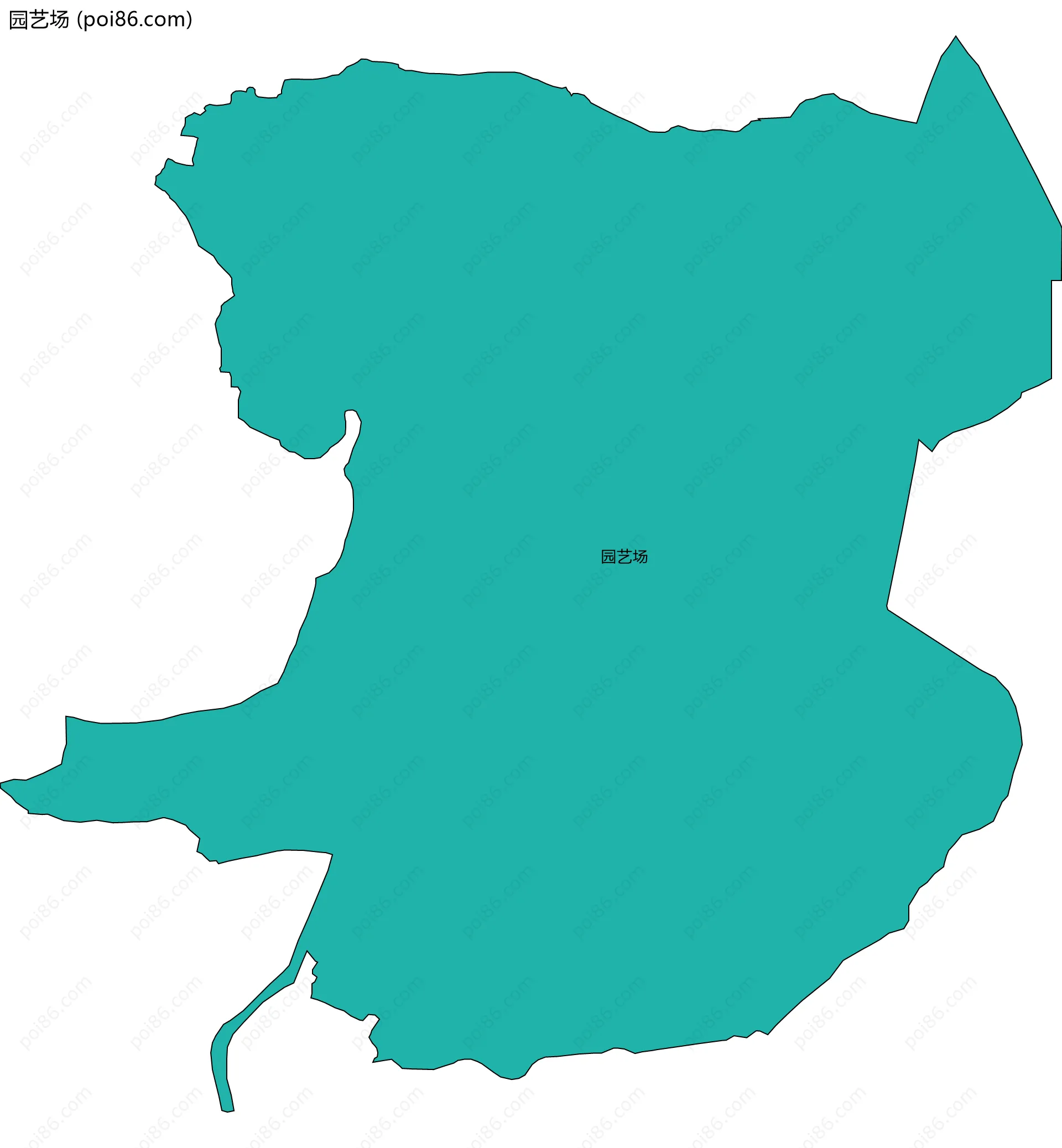 园艺场边界地图