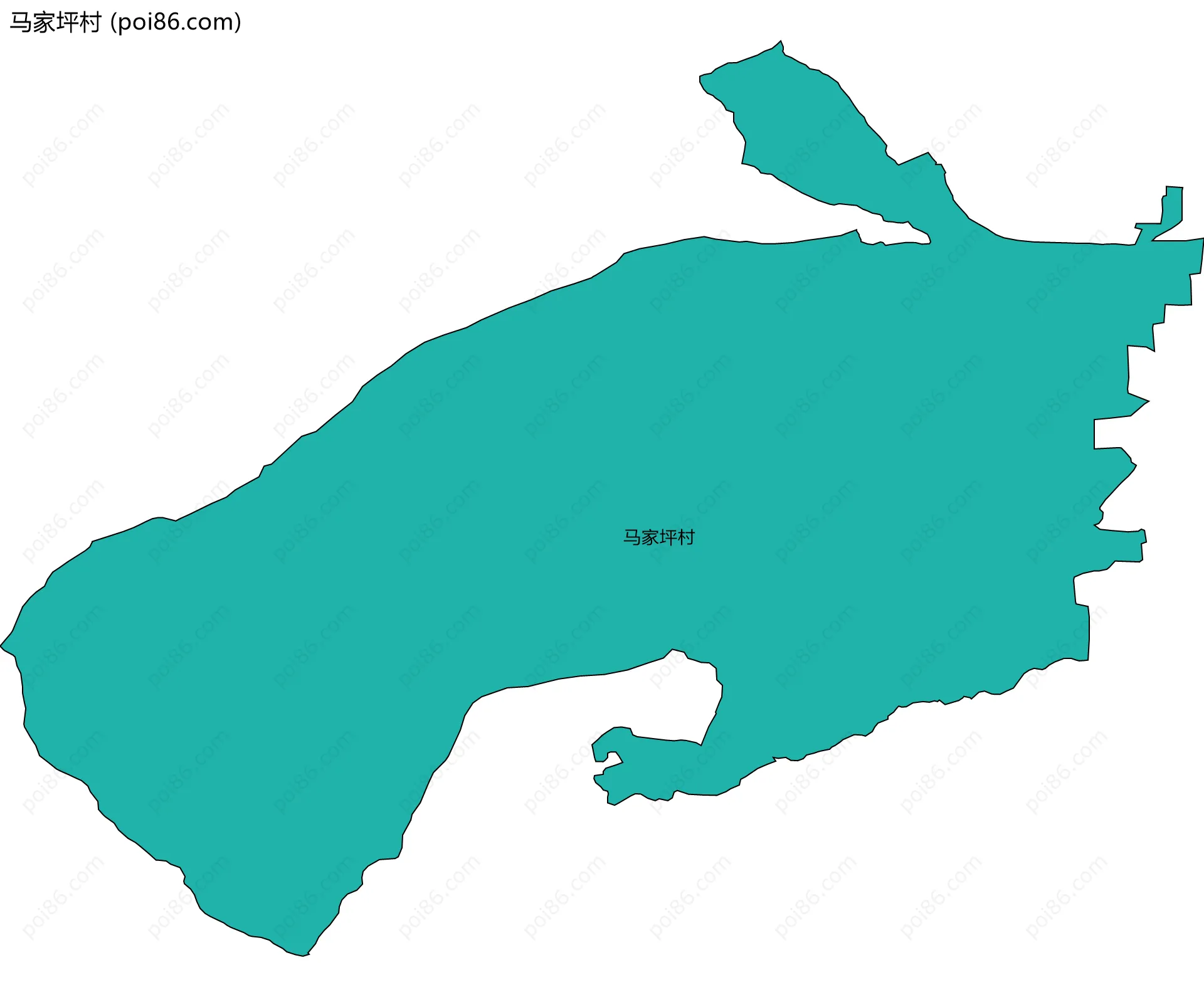 马家坪村边界地图