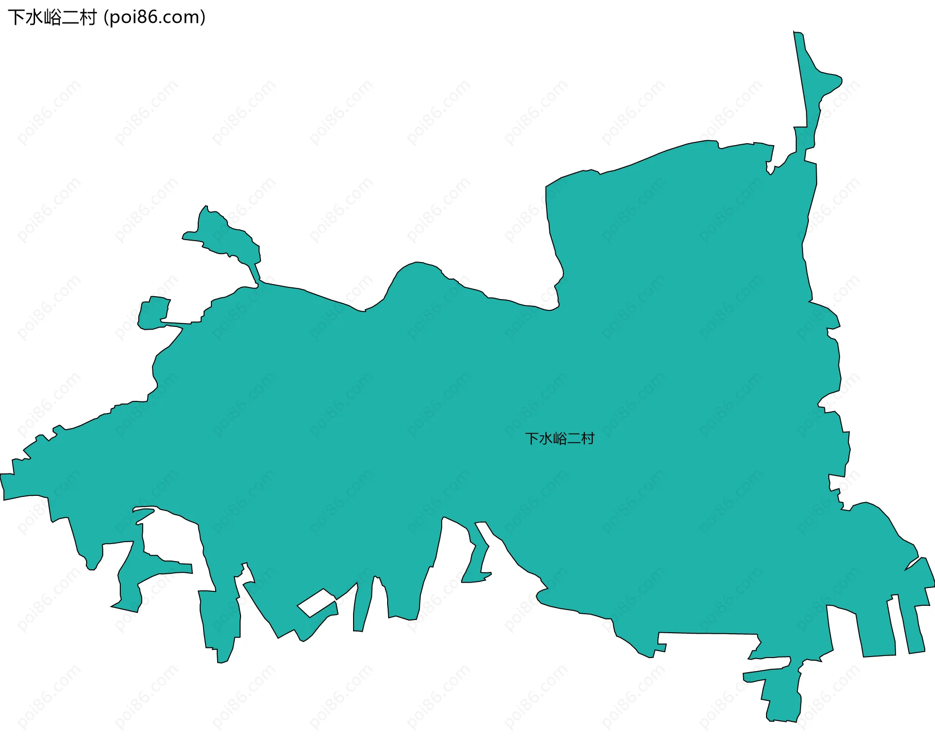 下水峪二村边界地图