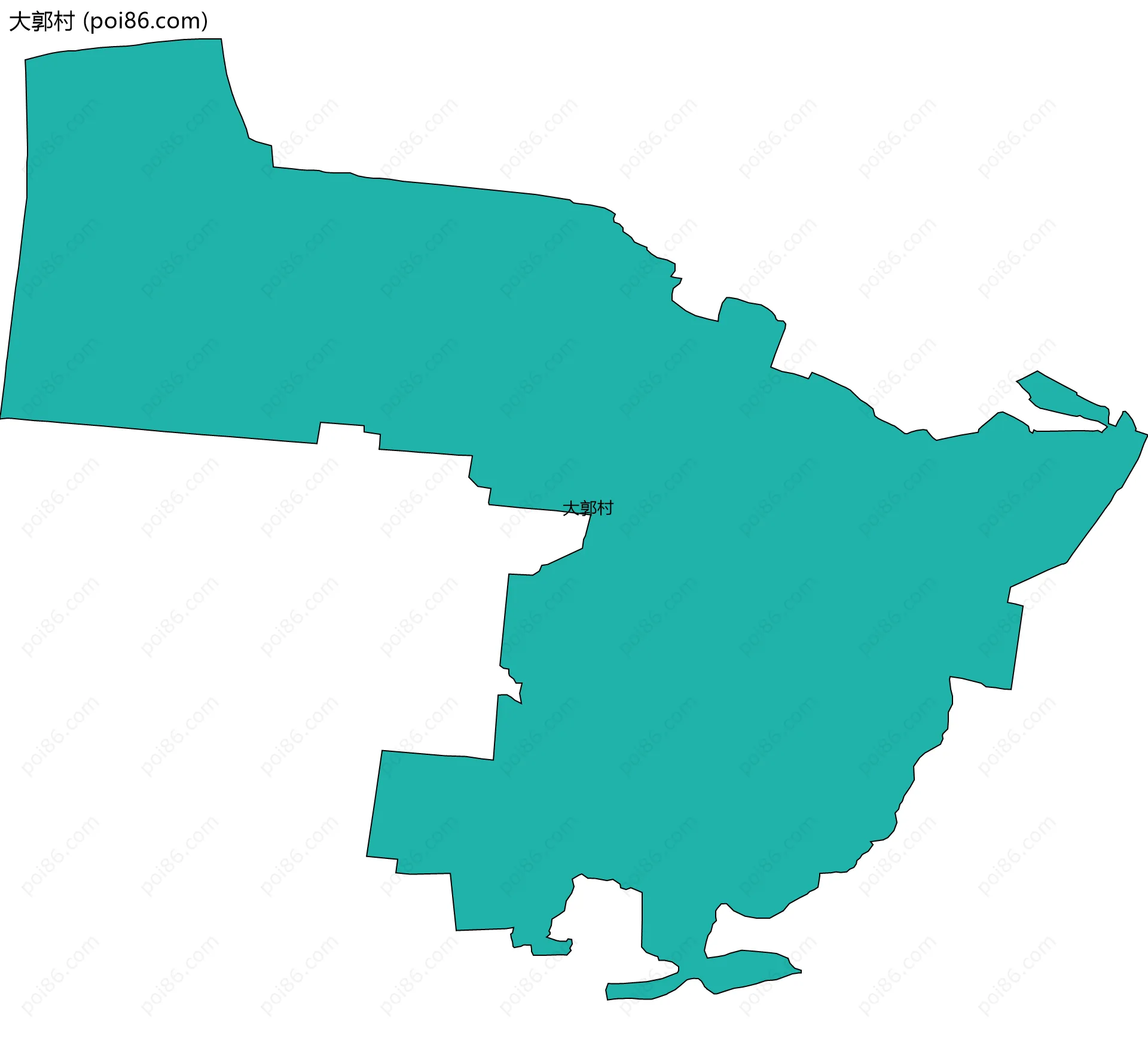 大郭村边界地图