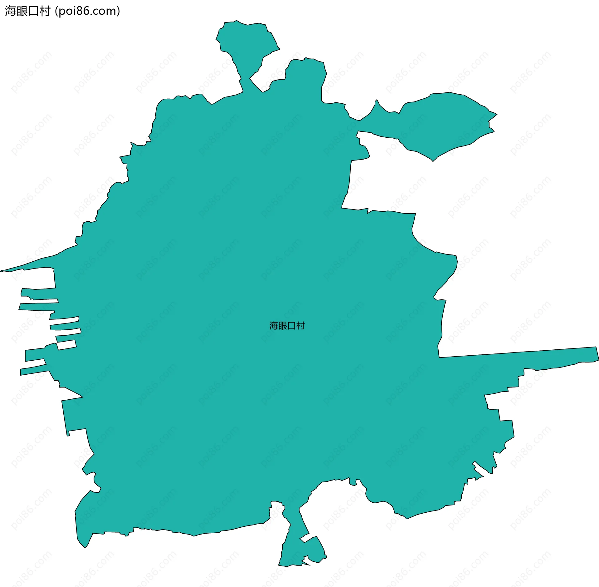 海眼口村边界地图