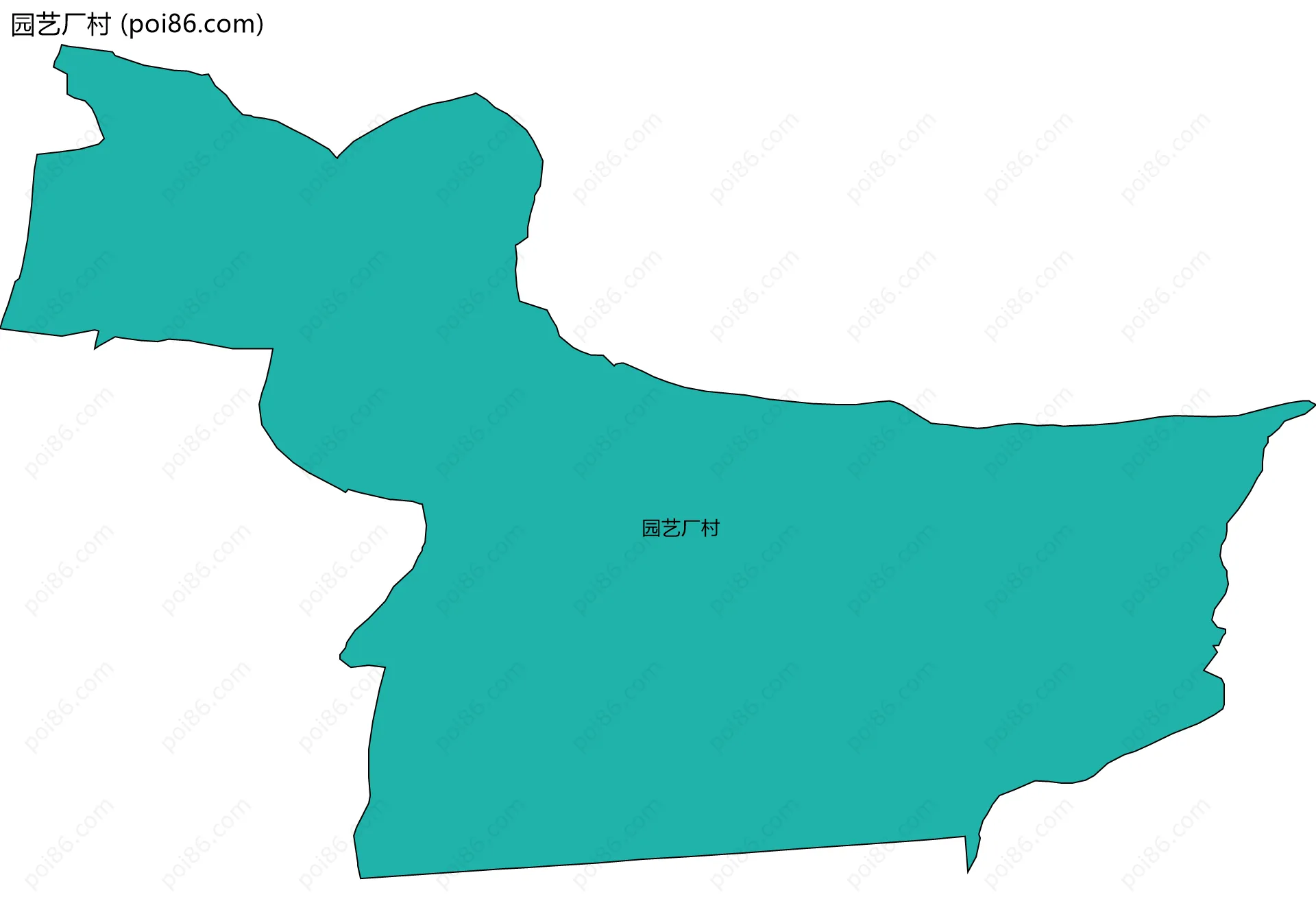 园艺厂村边界地图