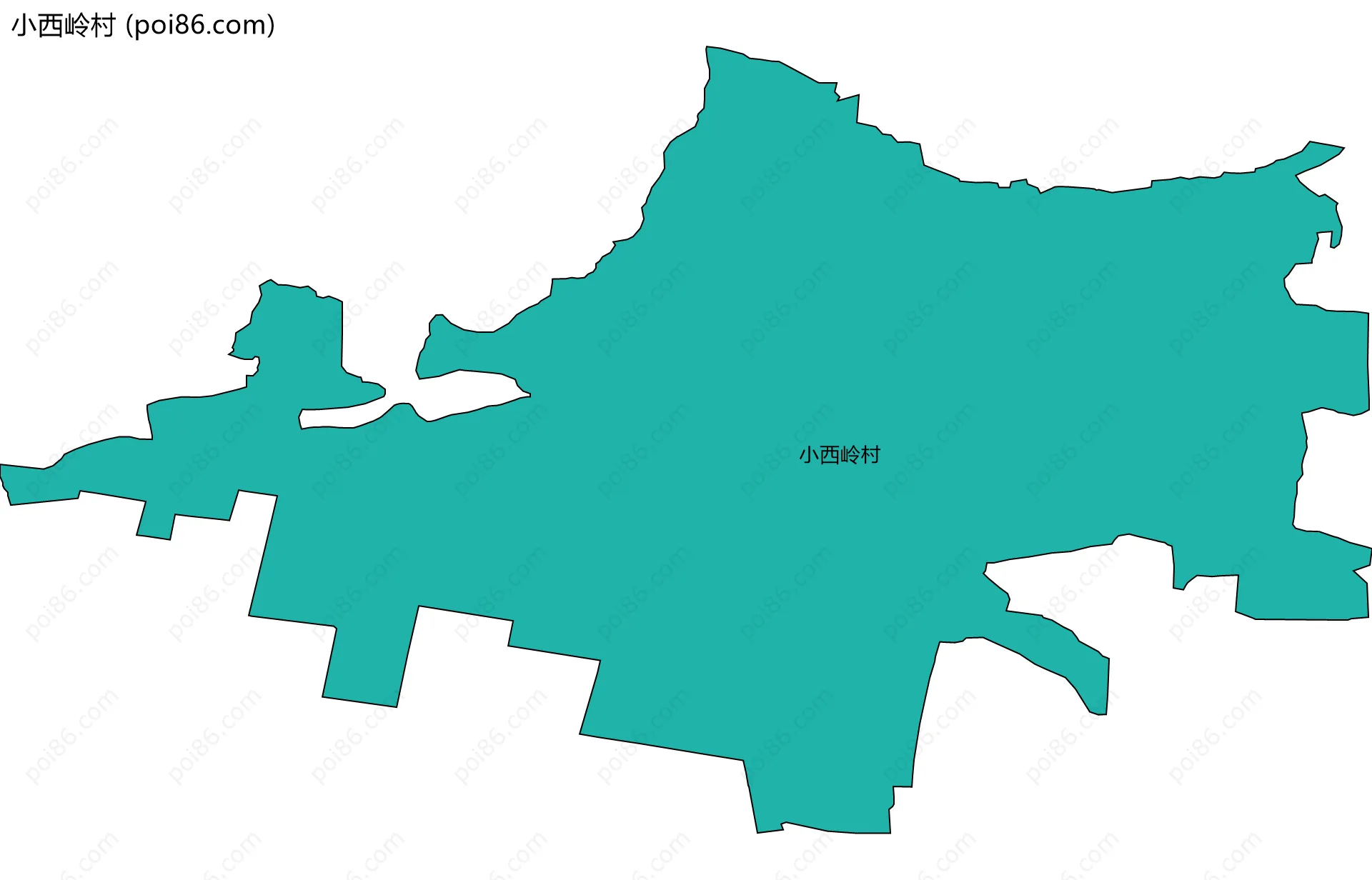 小西岭村边界地图