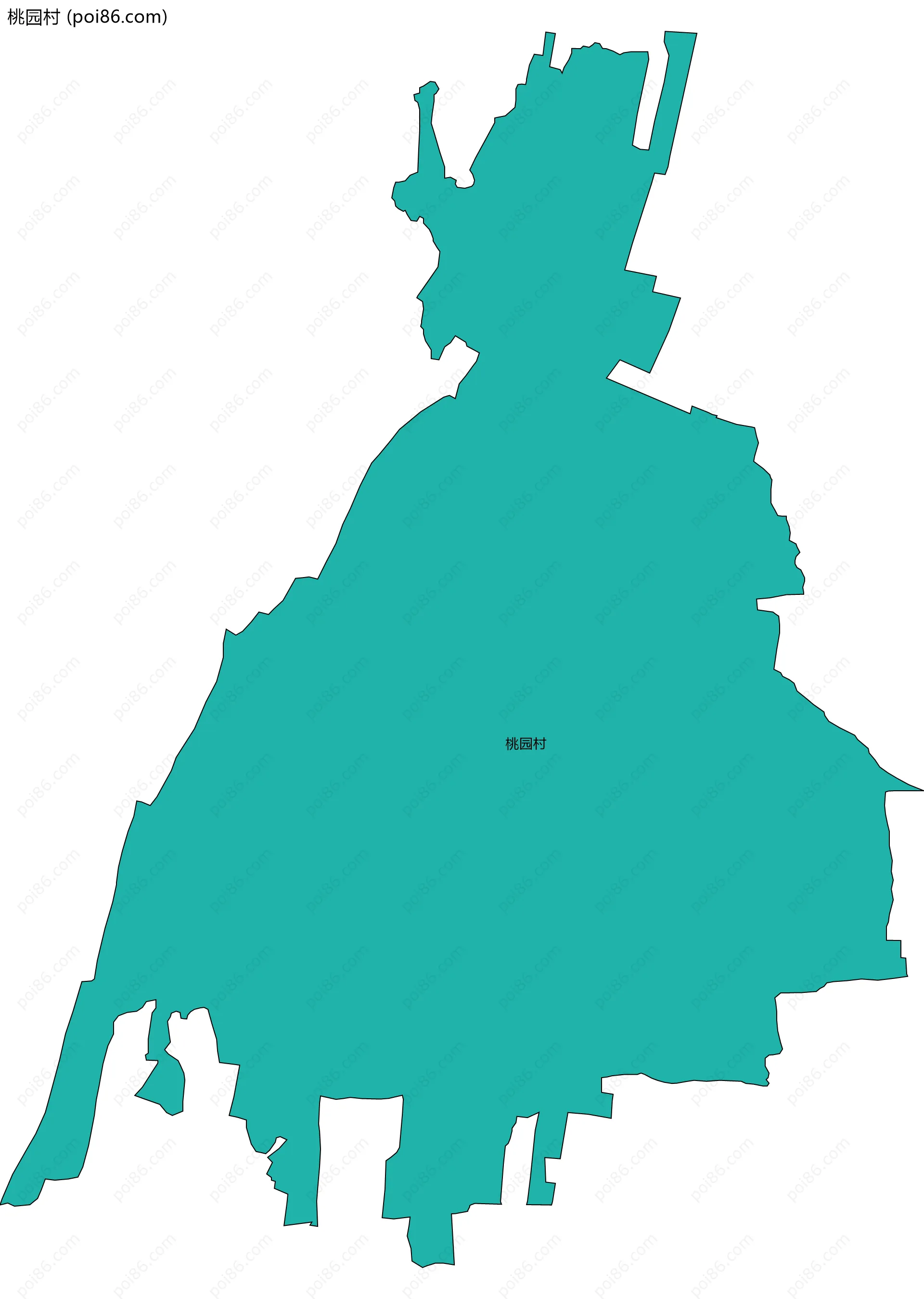 桃园村边界地图