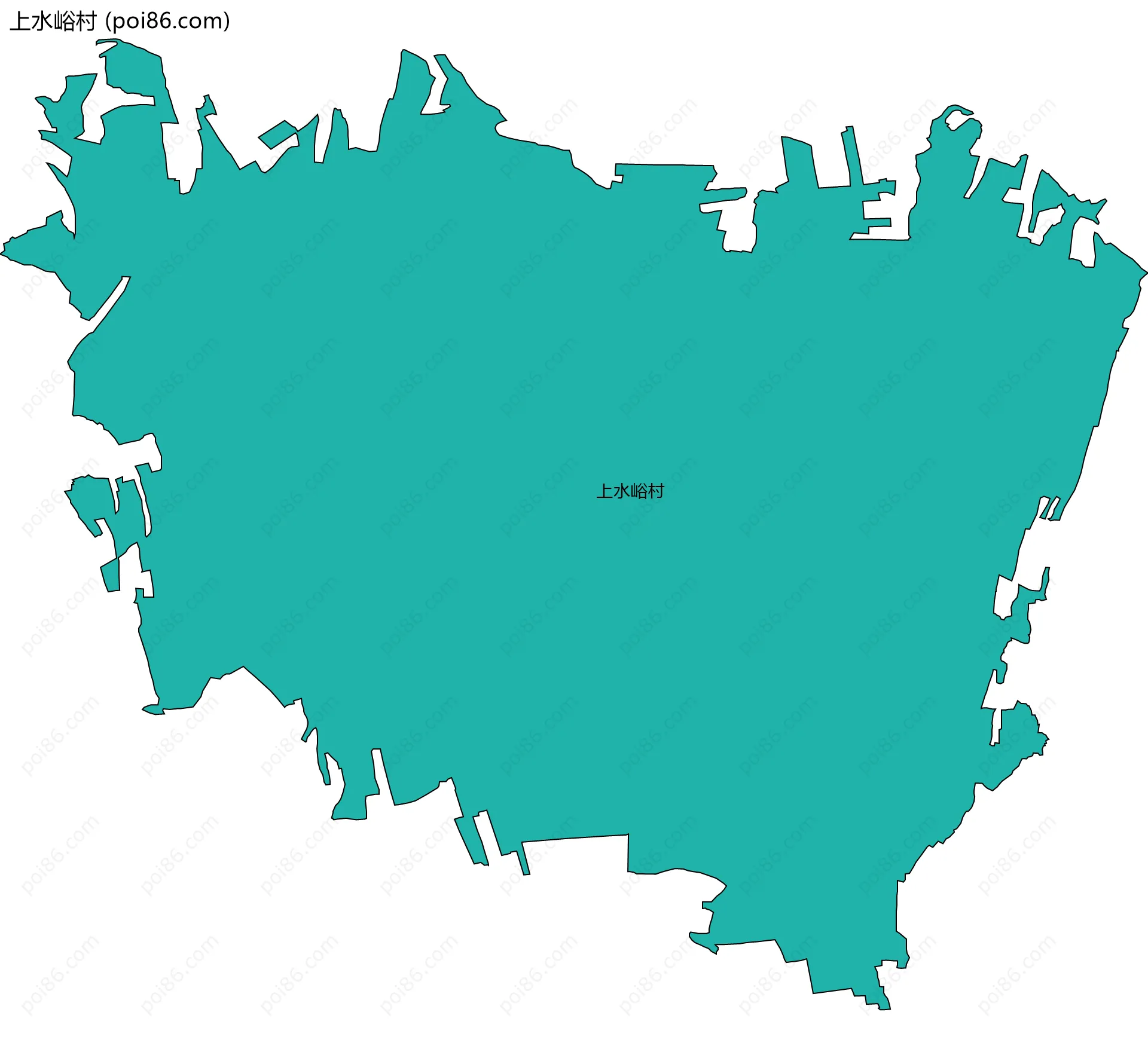 上水峪村边界地图