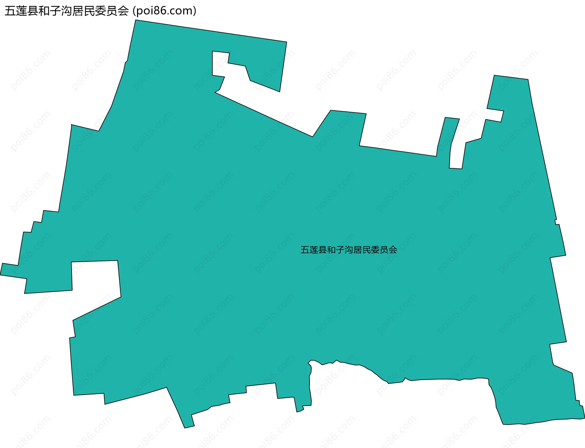 五莲县和子沟居民委员会边界地图