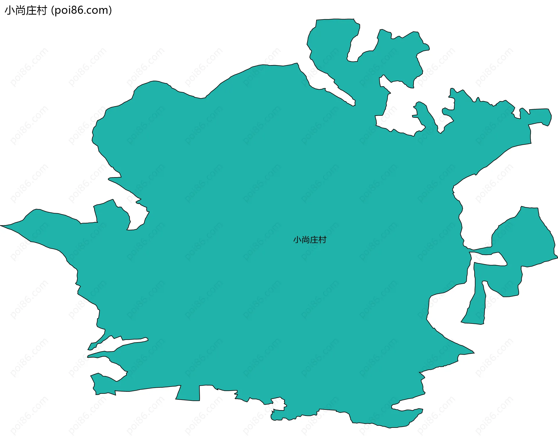 小尚庄村边界地图