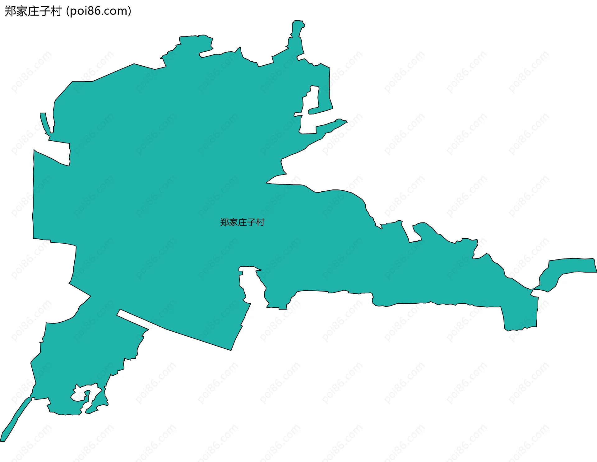 郑家庄子村边界地图