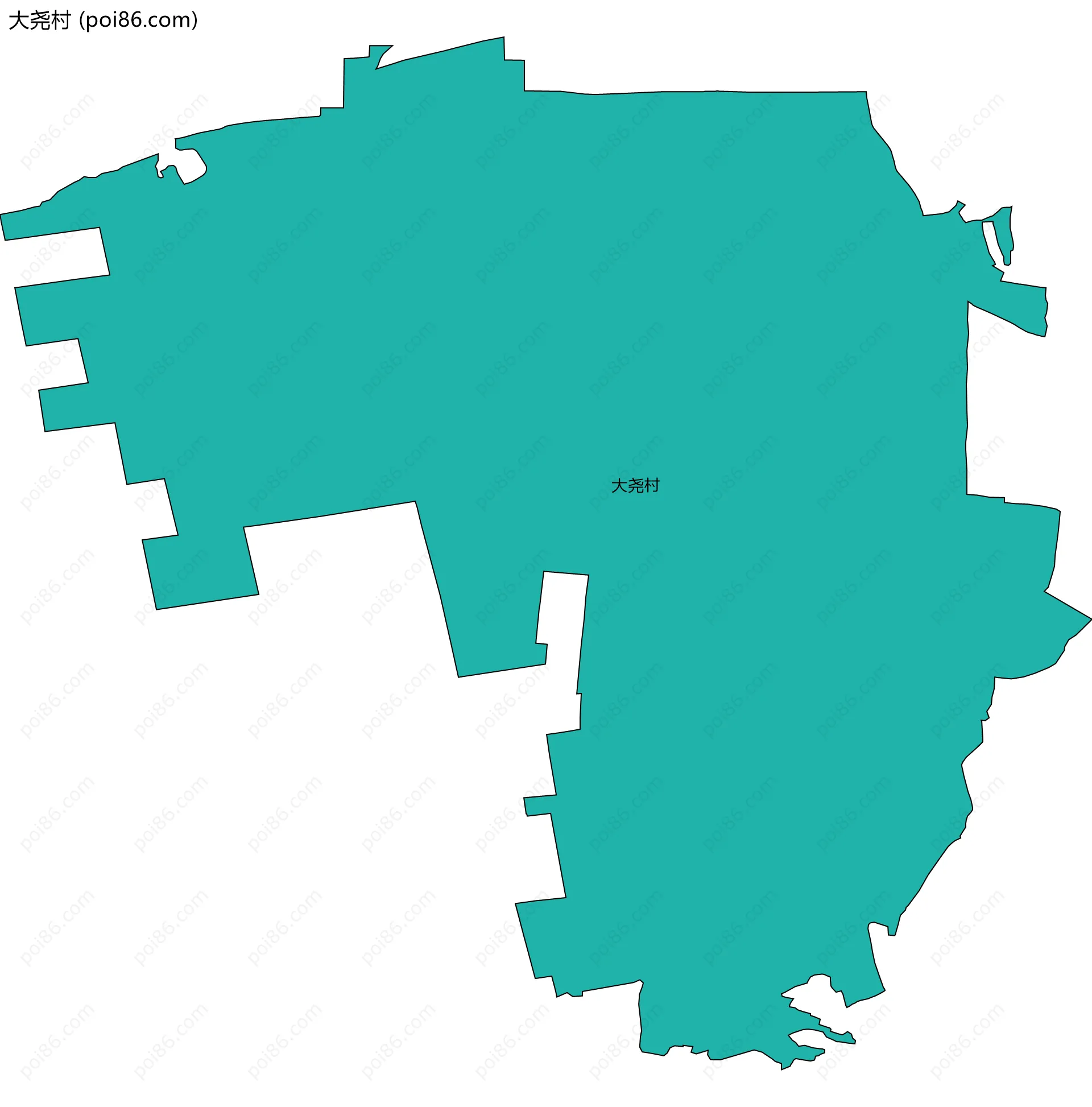 大尧村边界地图