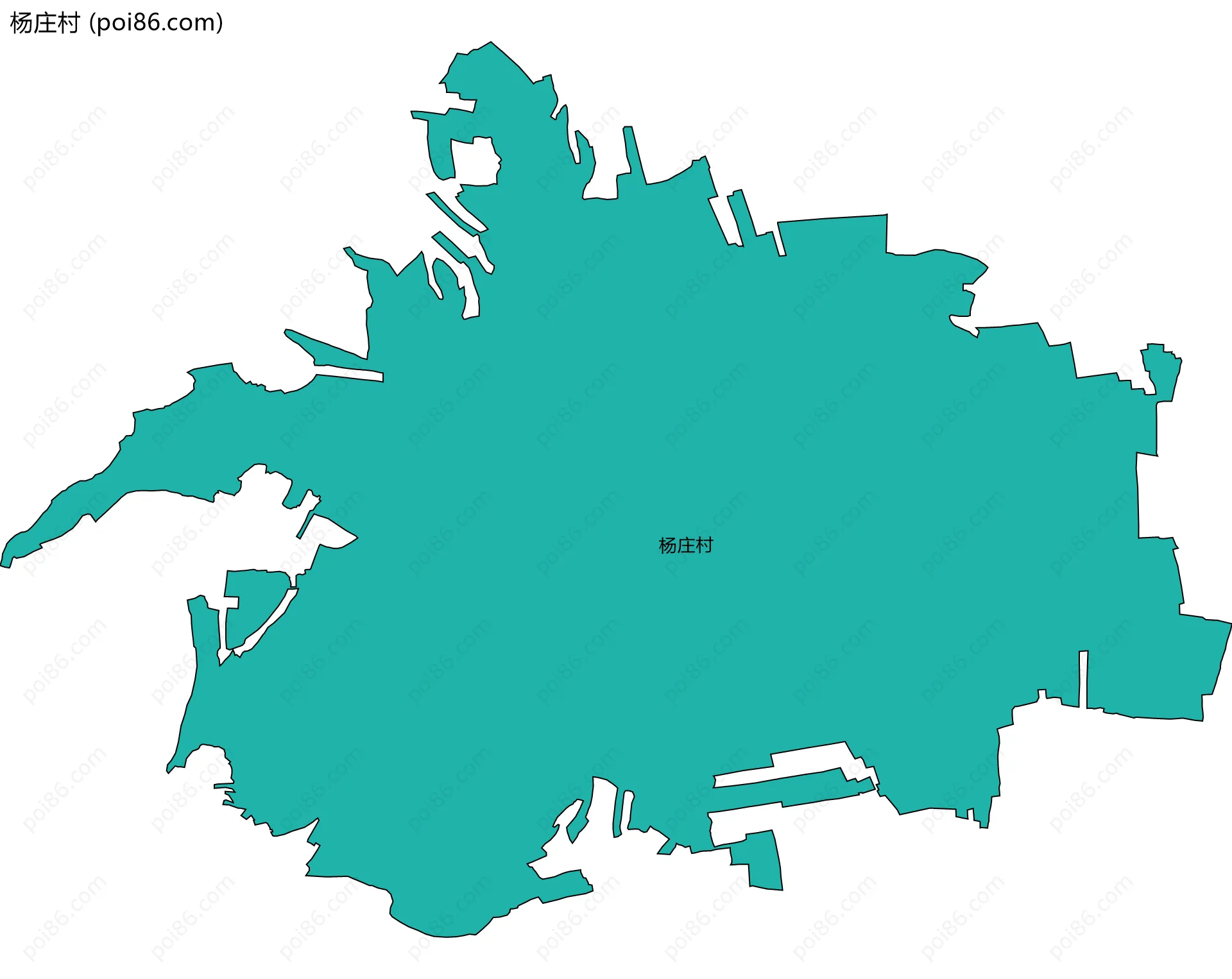 杨庄村边界地图