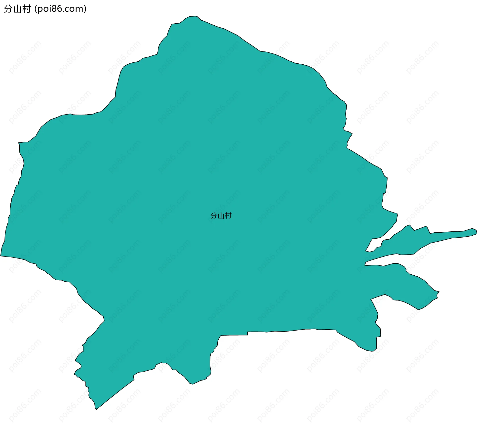 分山村边界地图