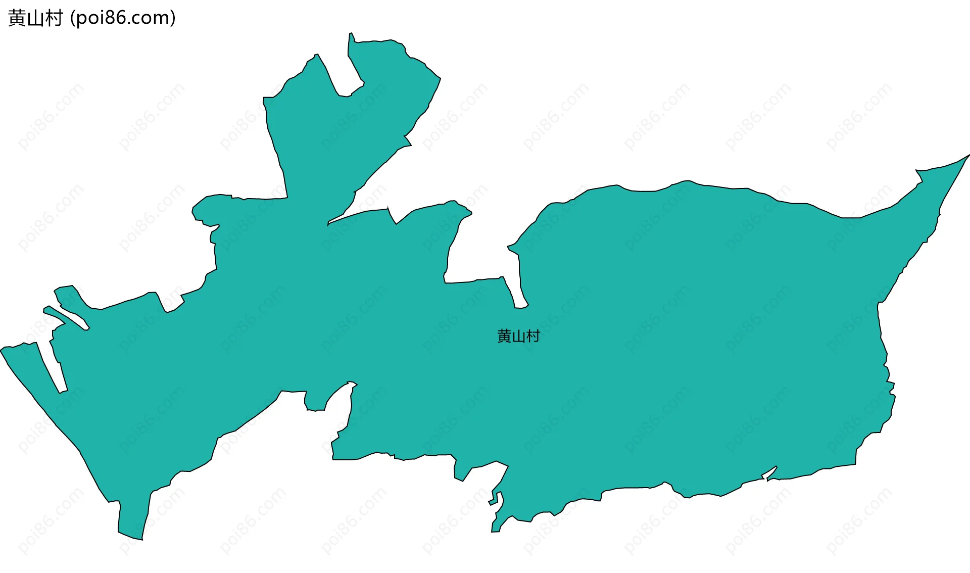 黄山村边界地图