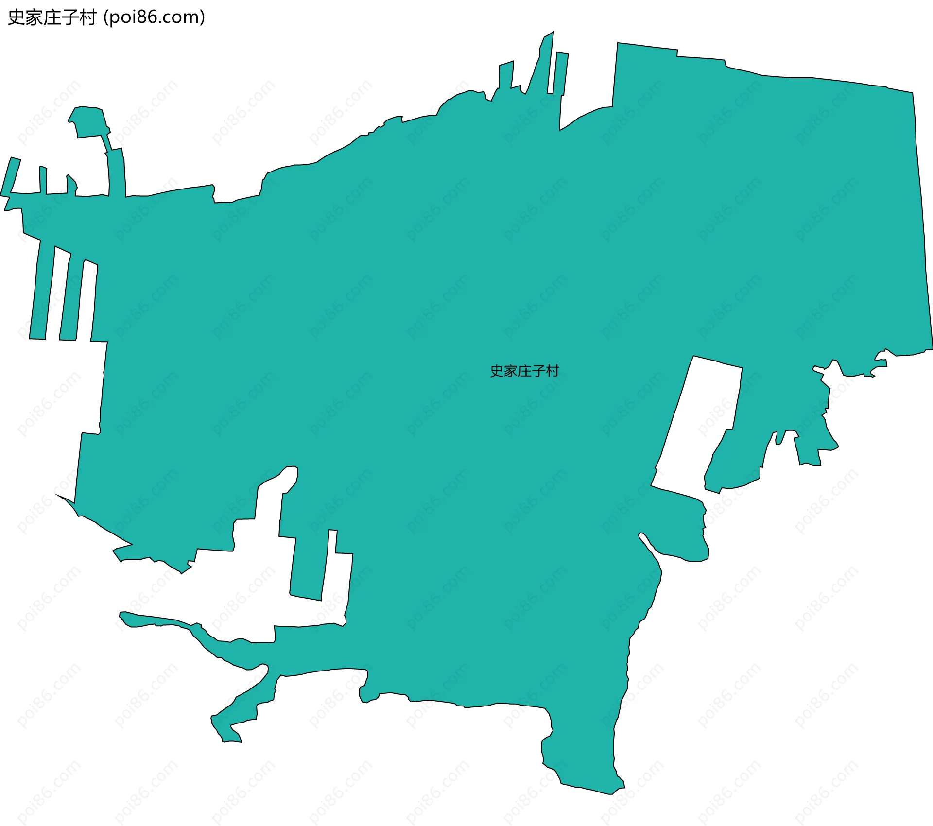史家庄子村边界地图