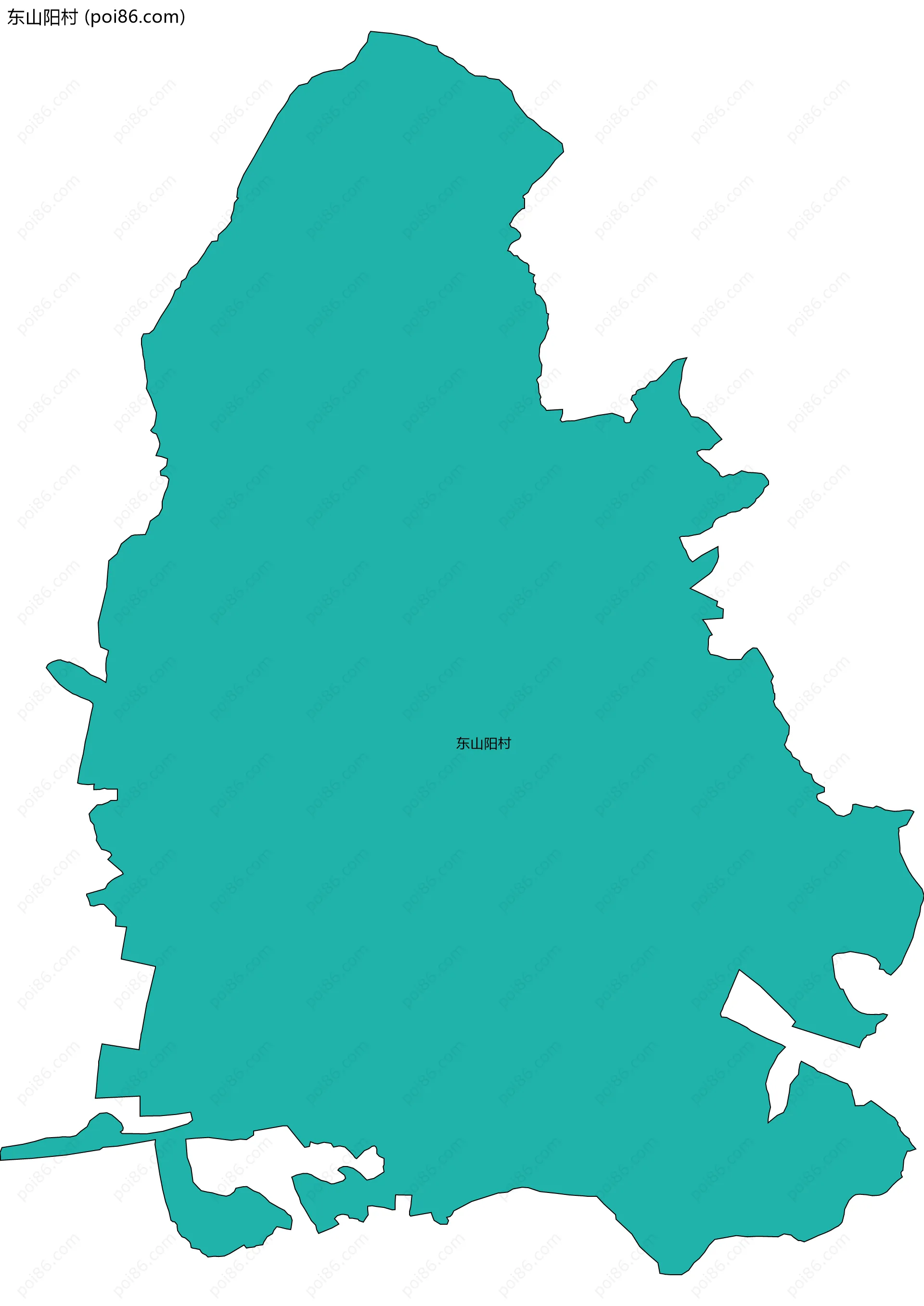 东山阳村边界地图