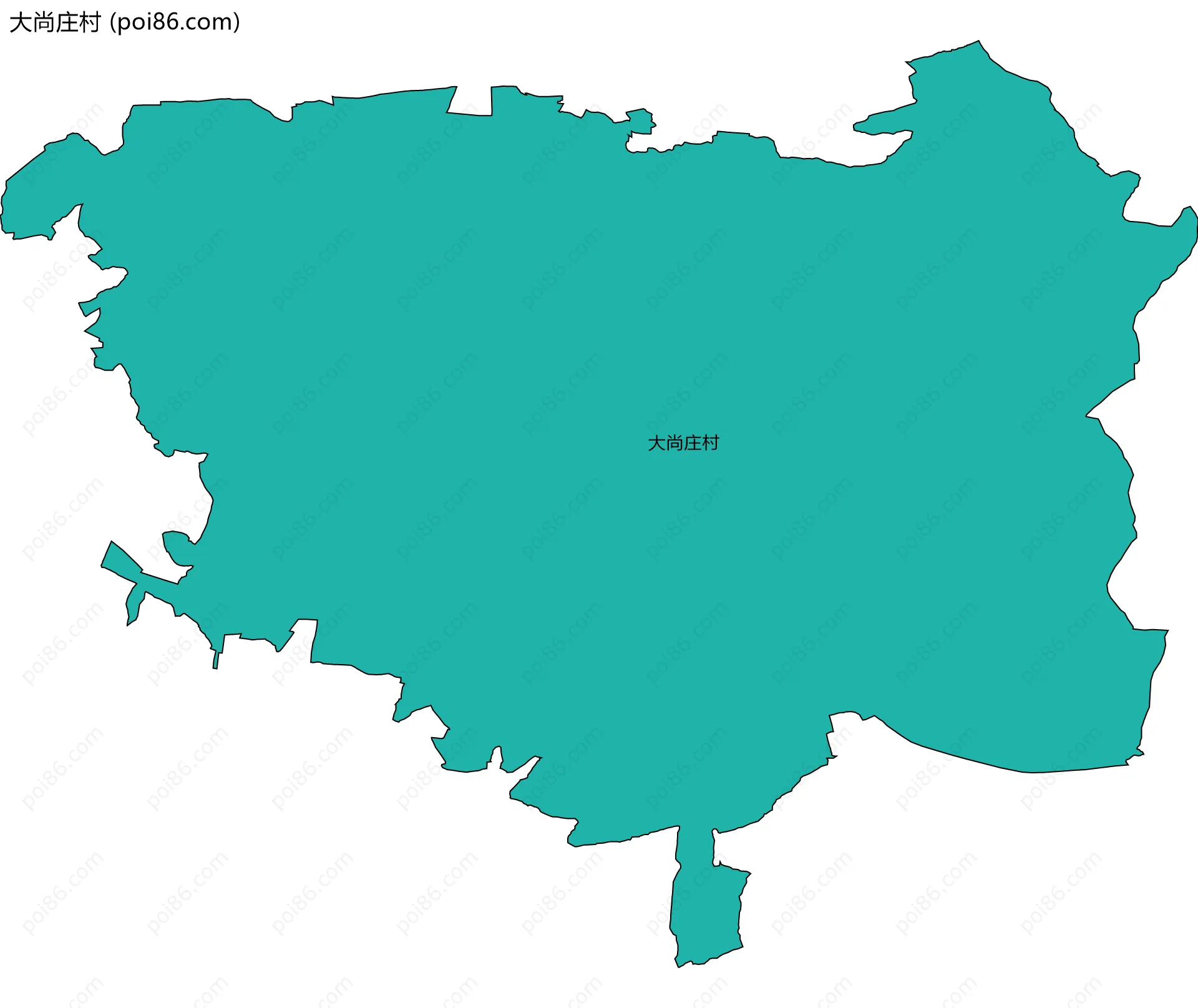 大尚庄村边界地图