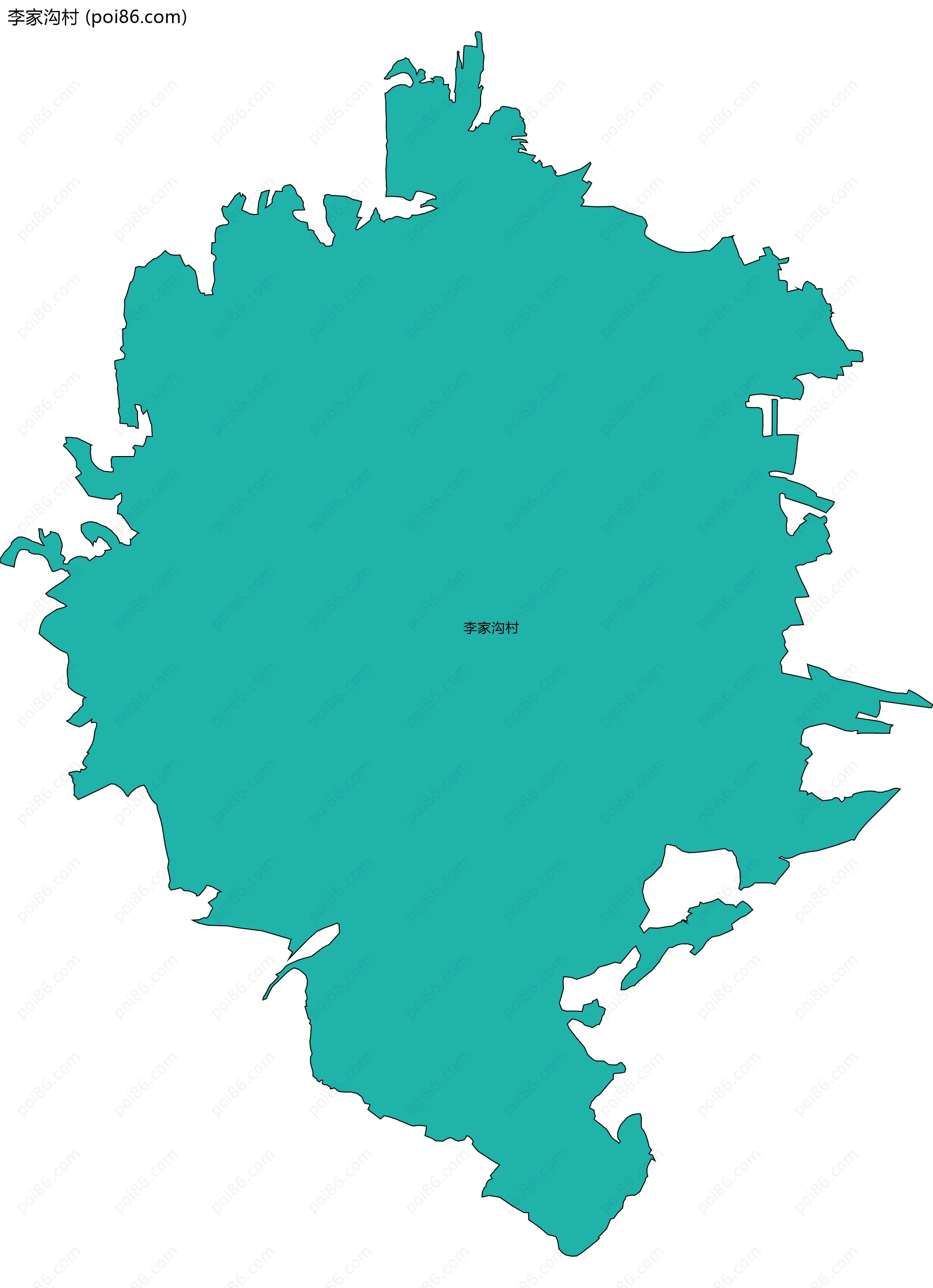 李家沟村边界地图