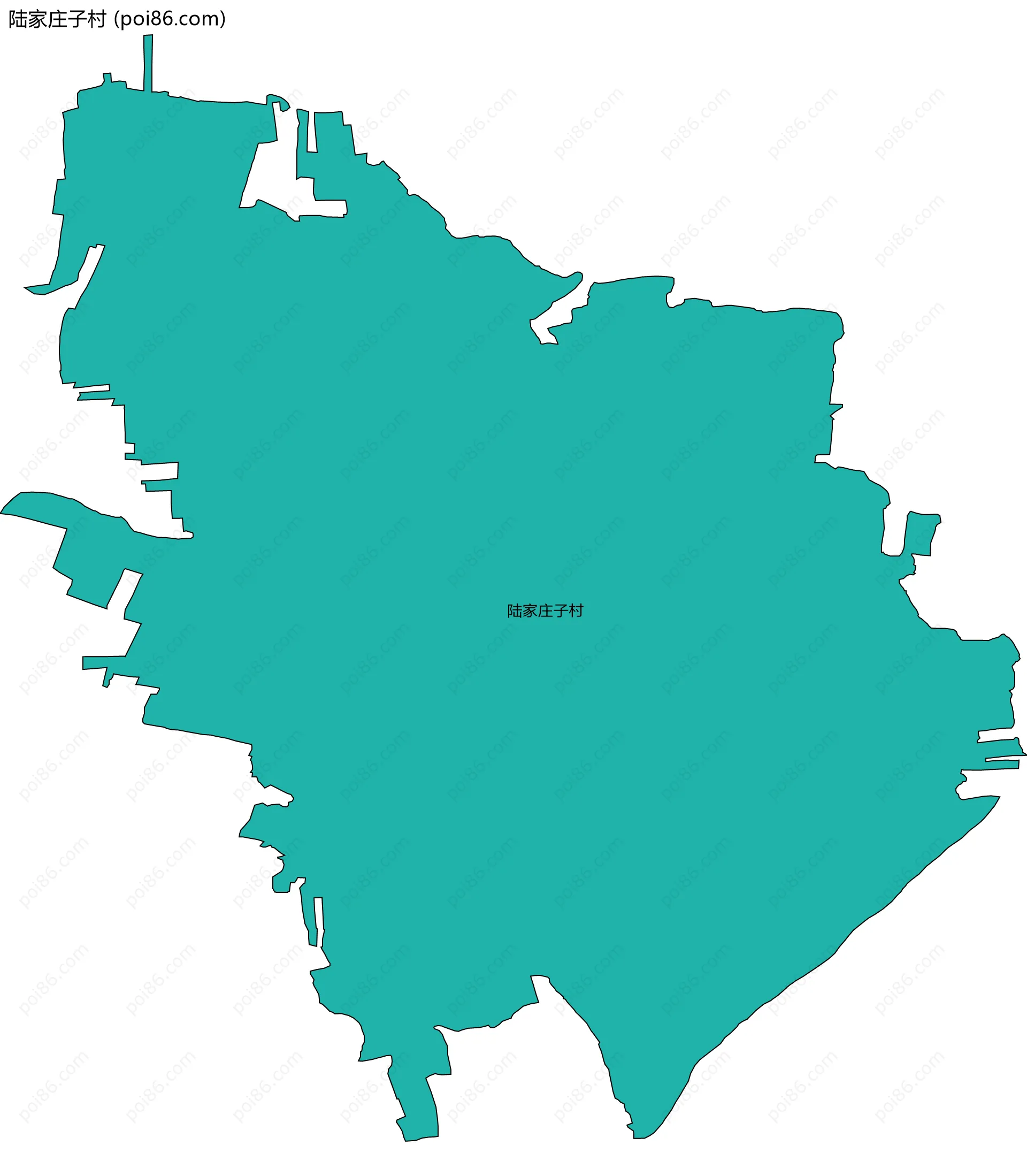 陆家庄子村边界地图