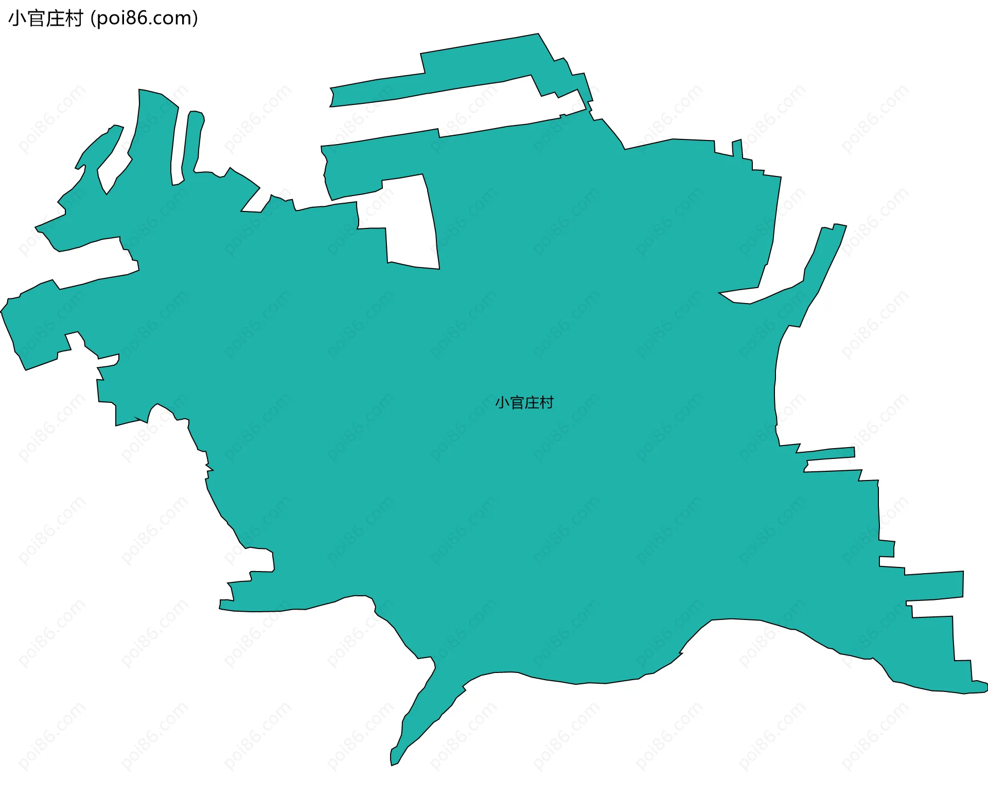 小官庄村边界地图