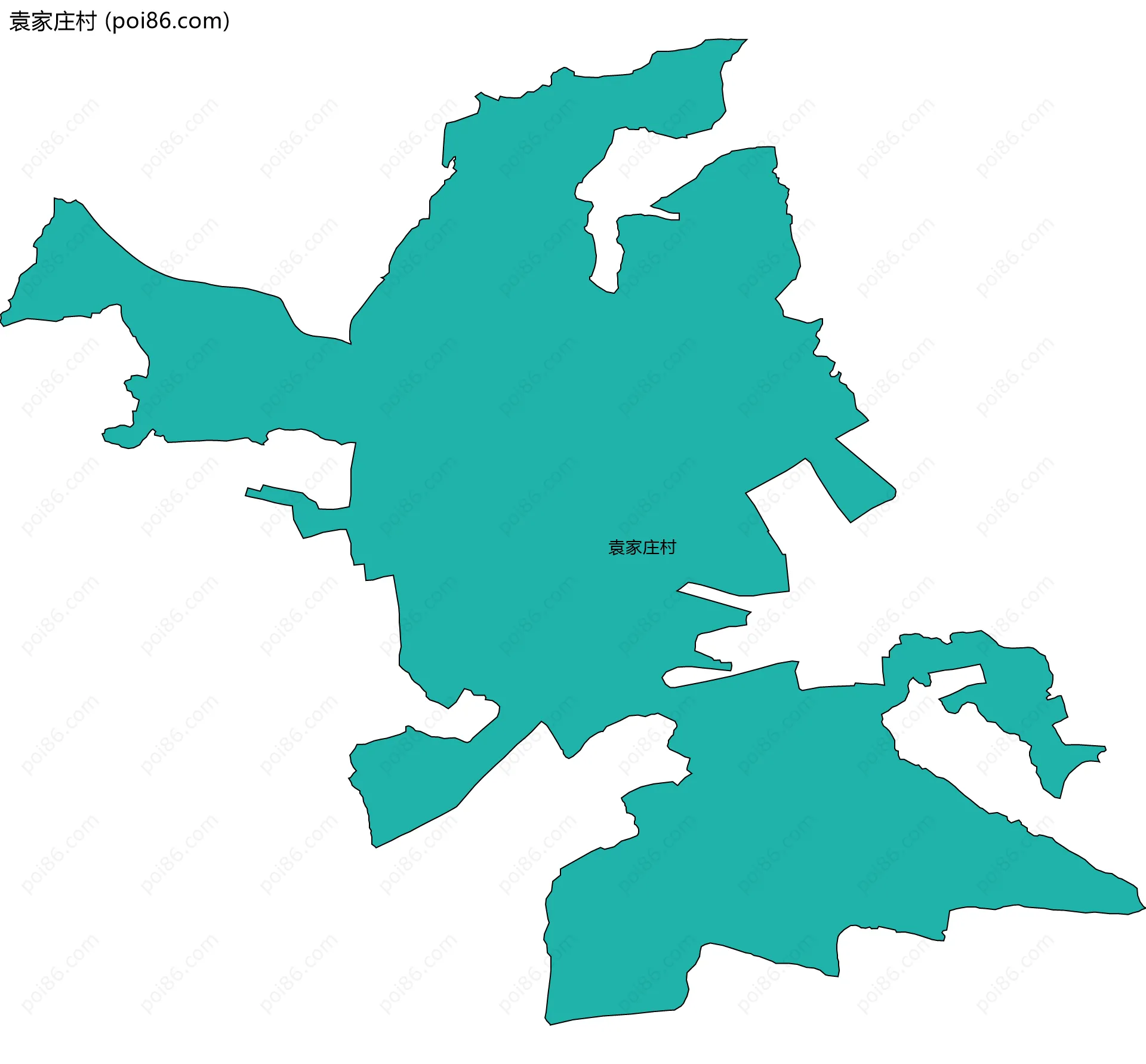 袁家庄村边界地图