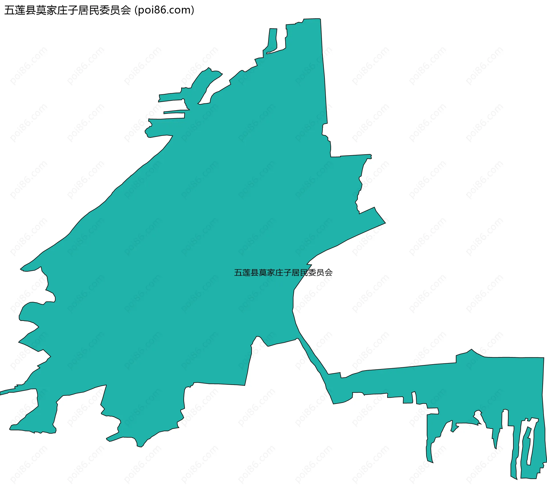 五莲县莫家庄子居民委员会边界地图