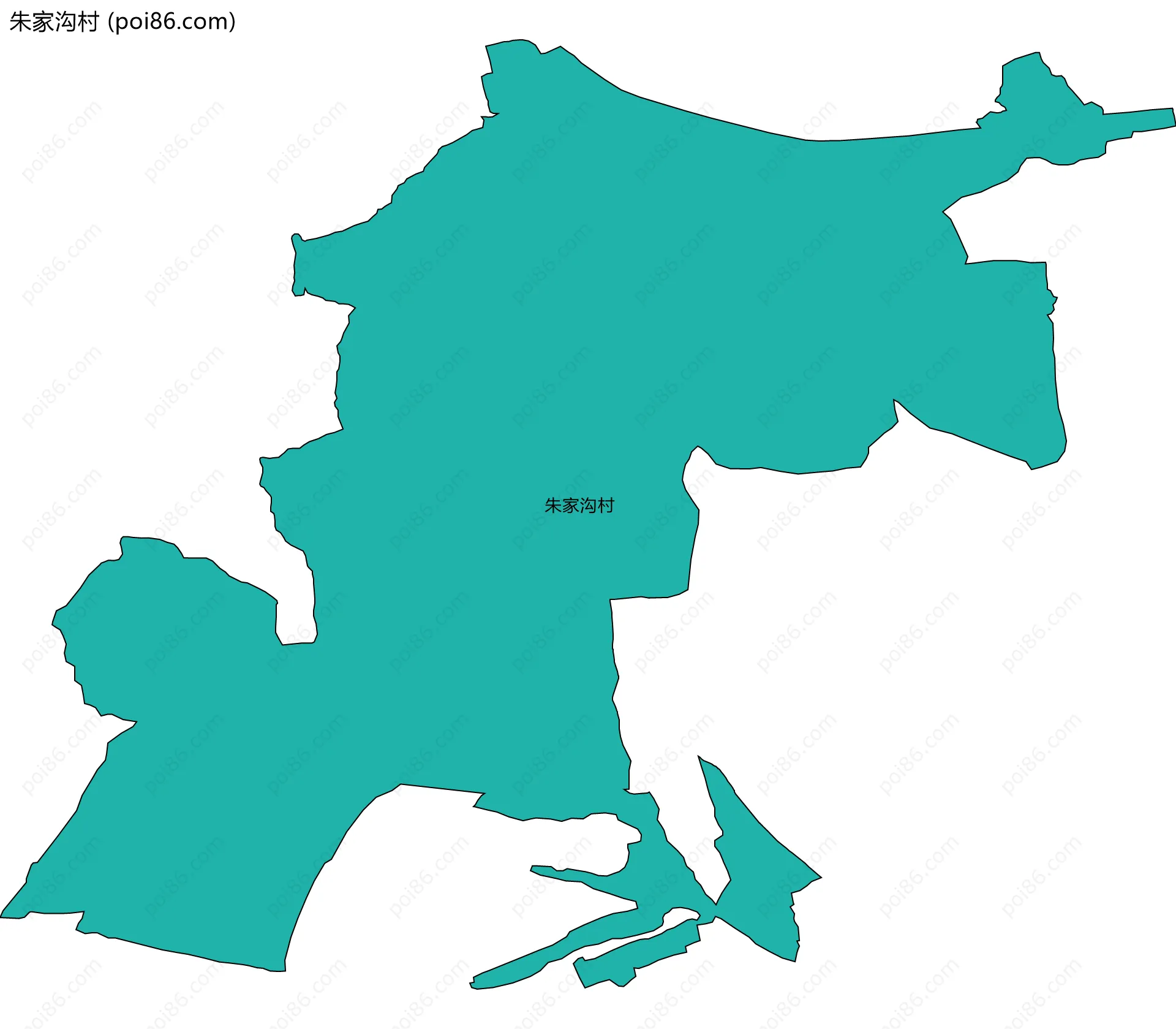 朱家沟村边界地图