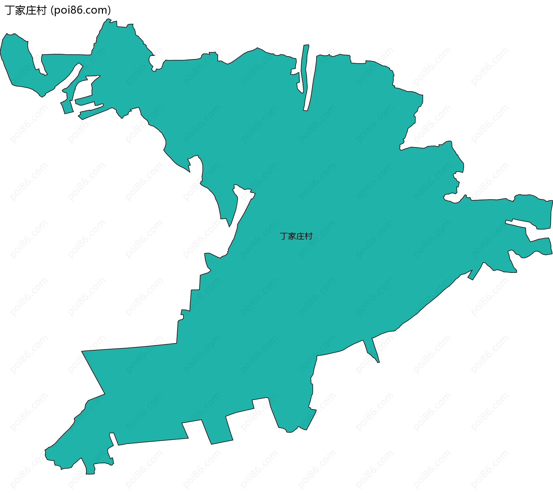 丁家庄村边界地图